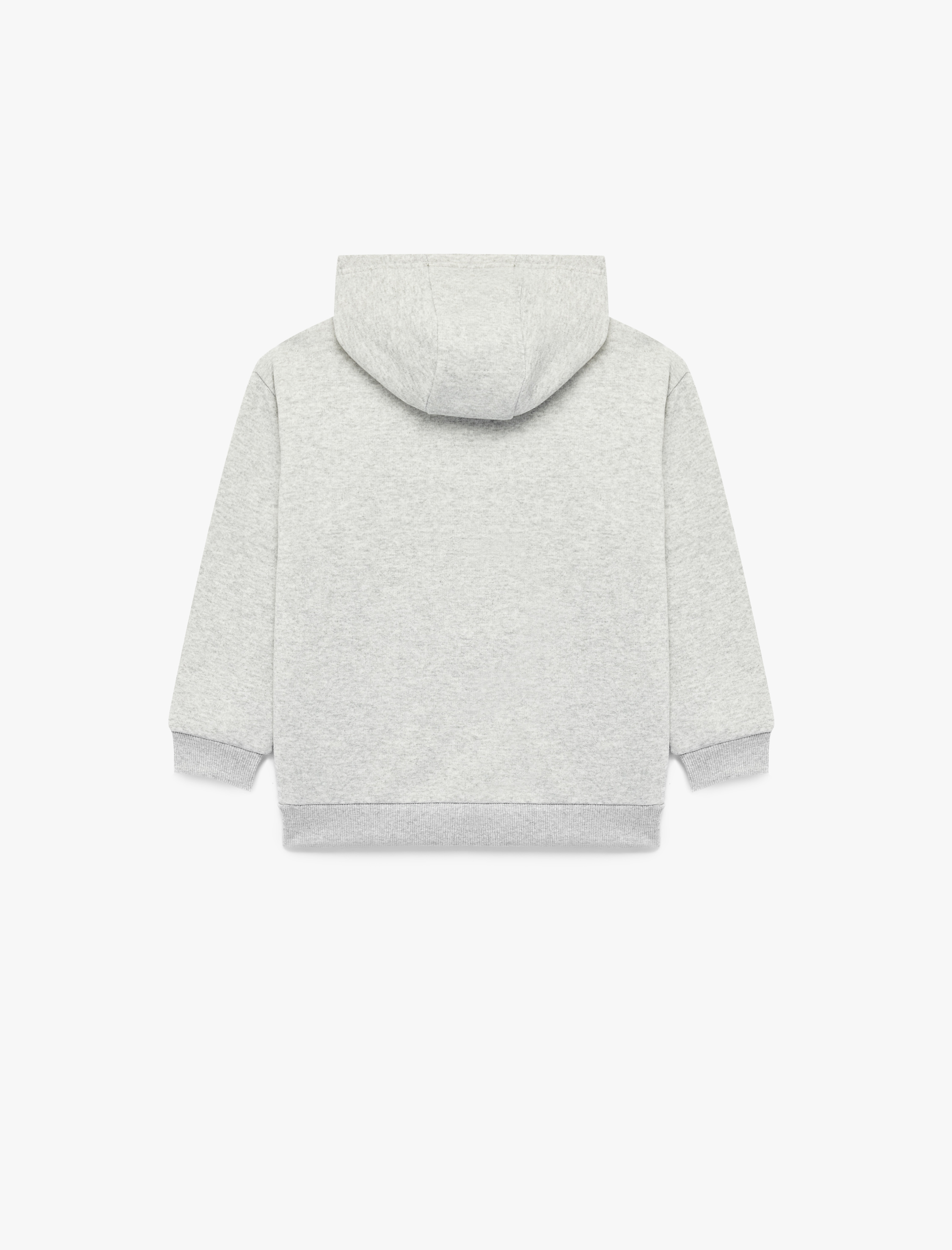  Erkek Çocuk Uzun Kollu Baskılı Şardonlu Kanguru Cep Kapşonlu Sweatshirt