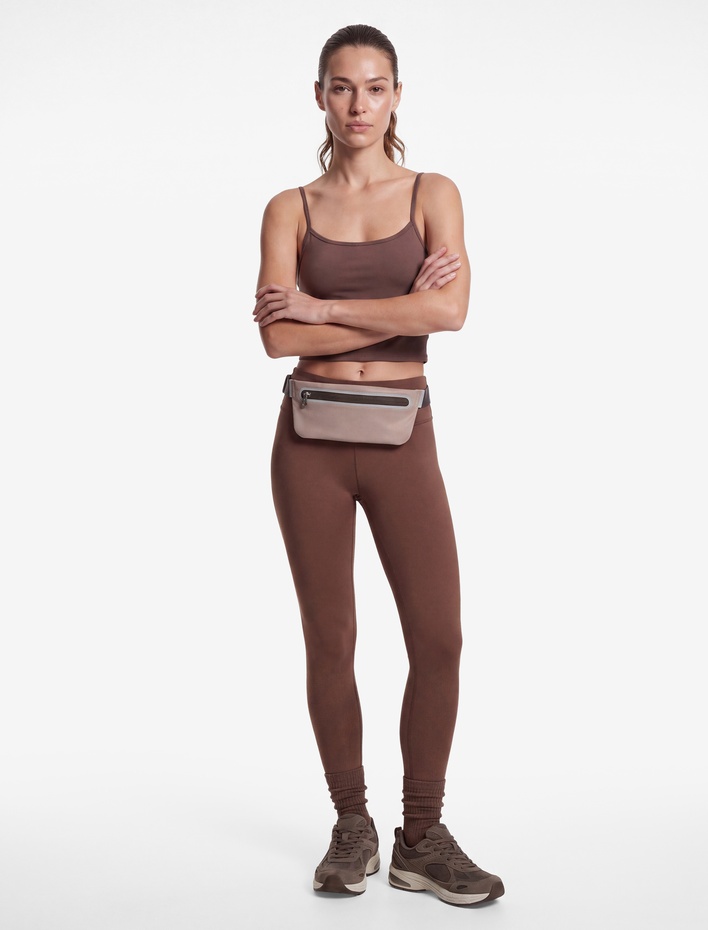  Slim Fit İnce Askılı Crop Spor Bluz