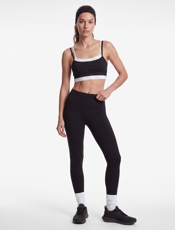  Yüksek Bel Slim Fit Dikiş Detaylı İnterlok Spor Tayt
