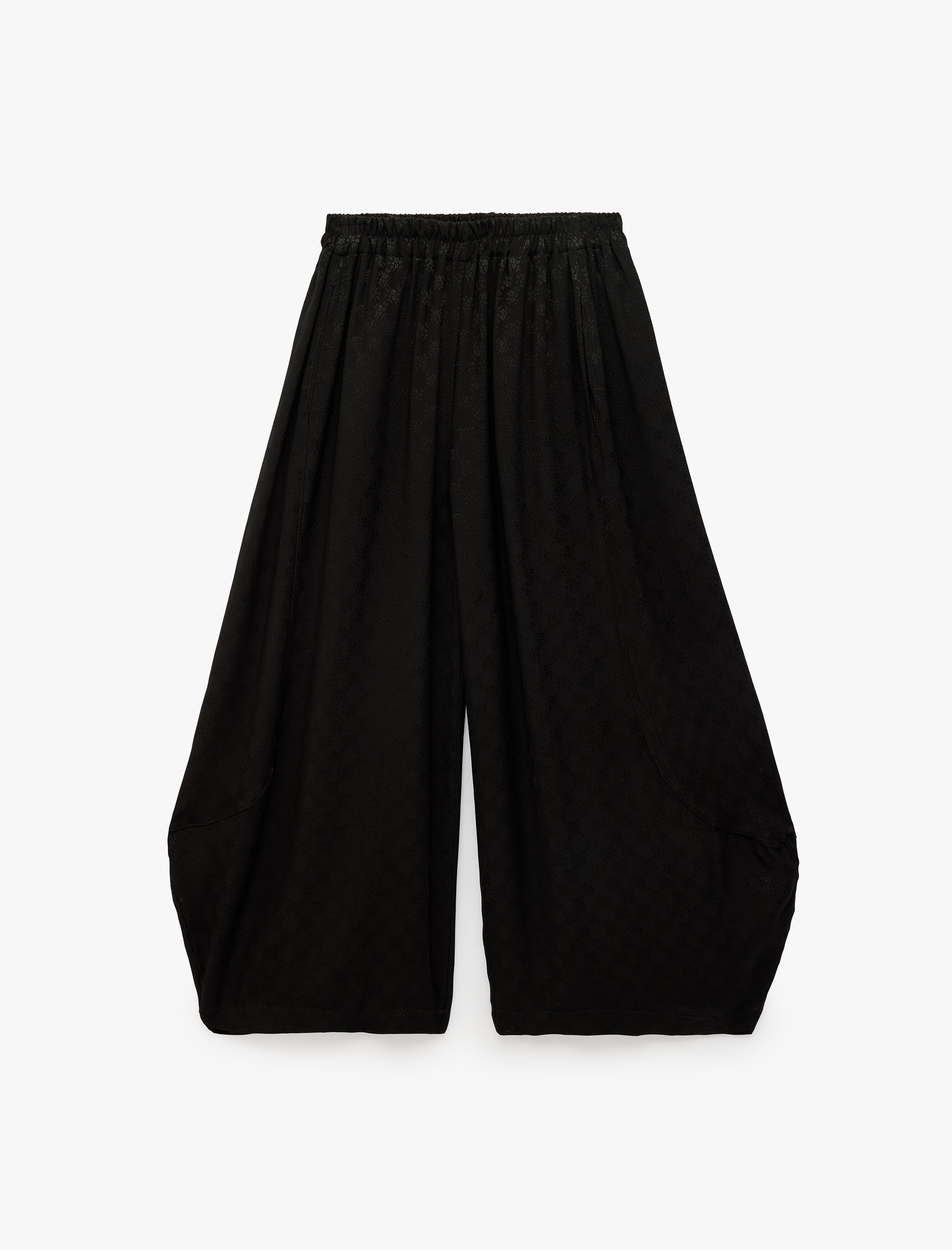  Cepli Bol Kesim Floral Dokulu Şalvar Pantolon