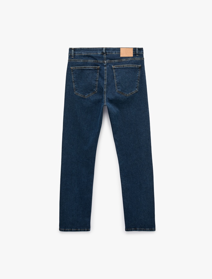 Normal Bel Pamuklu Cepli Slim Fit Jean Pantolon - Brad Jean