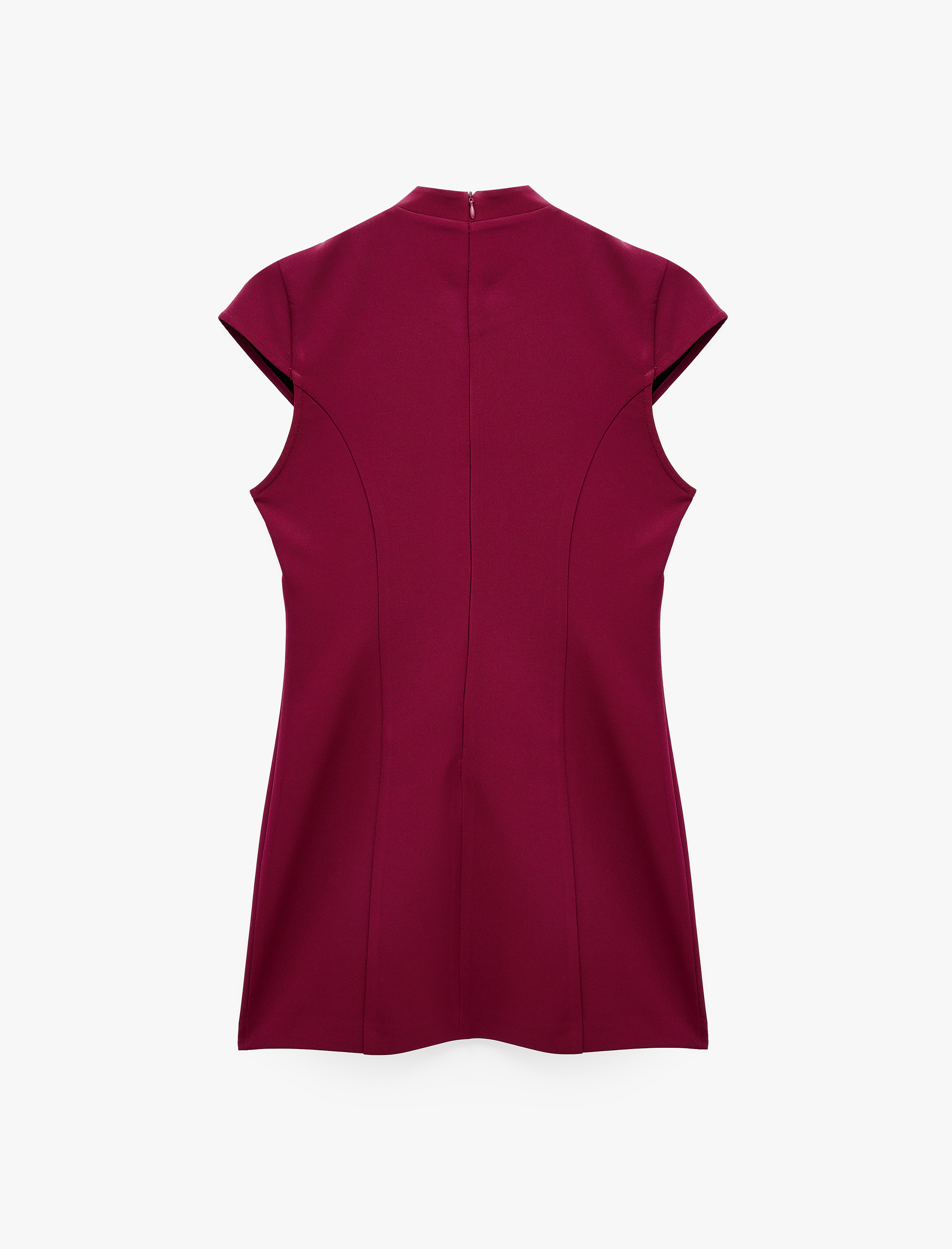   Hakim Yaka Kısa Kollu Regular Fit Nakış Detaylı Bodycon Mini Elbise