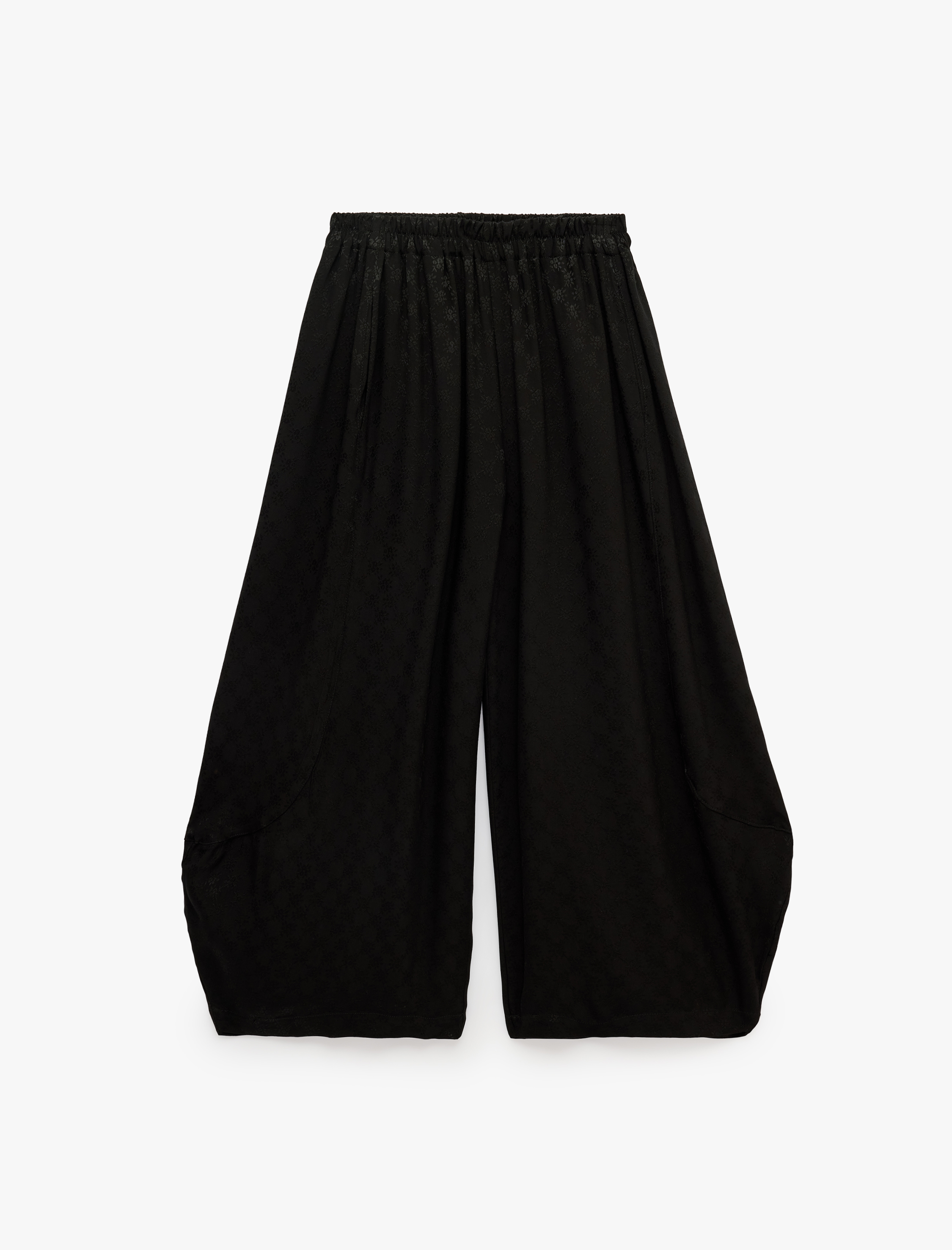   Cepli Bol Kesim Floral Dokulu Şalvar Pantolon