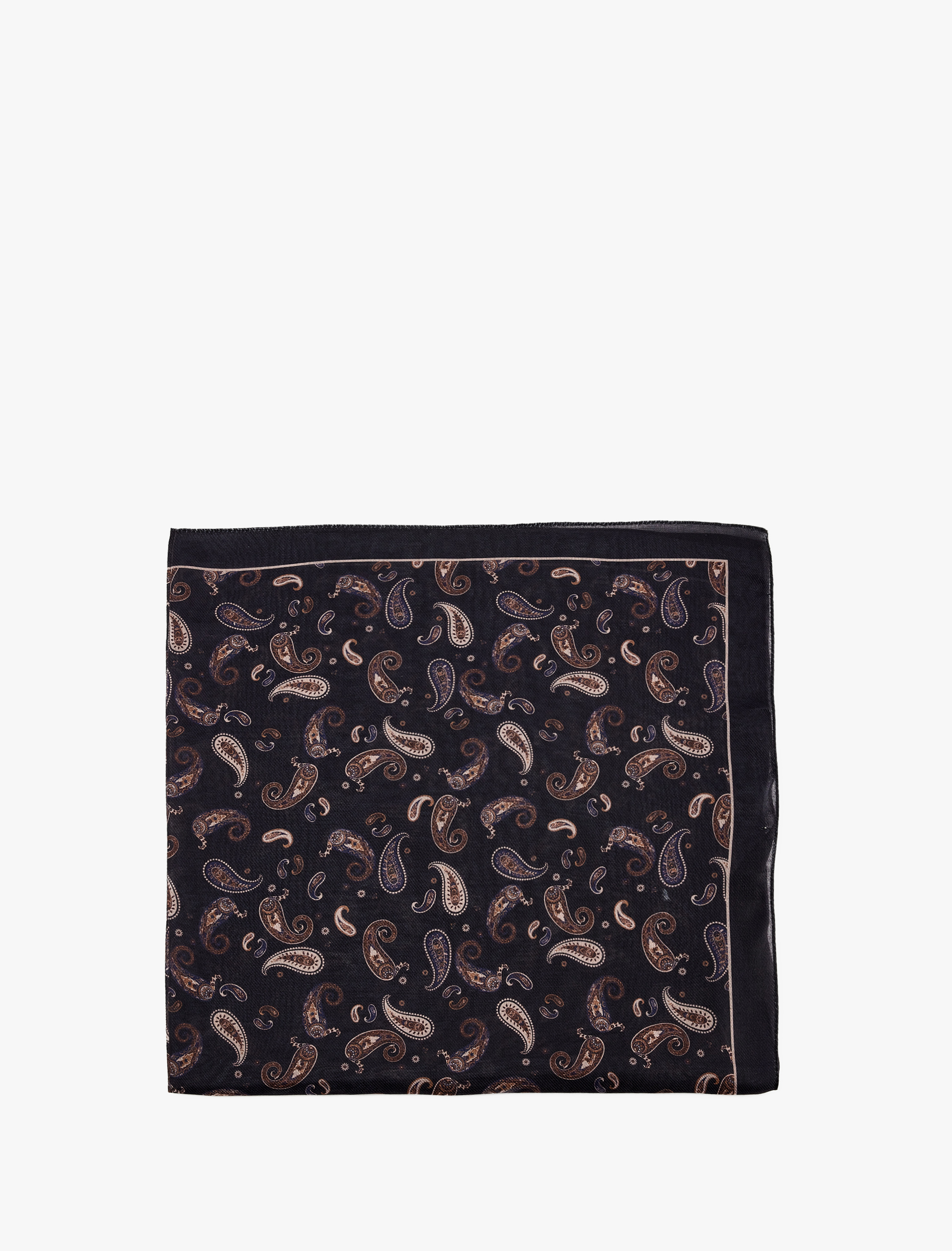 Kadın Şal Desenli Kare Saten Fular Bandana
