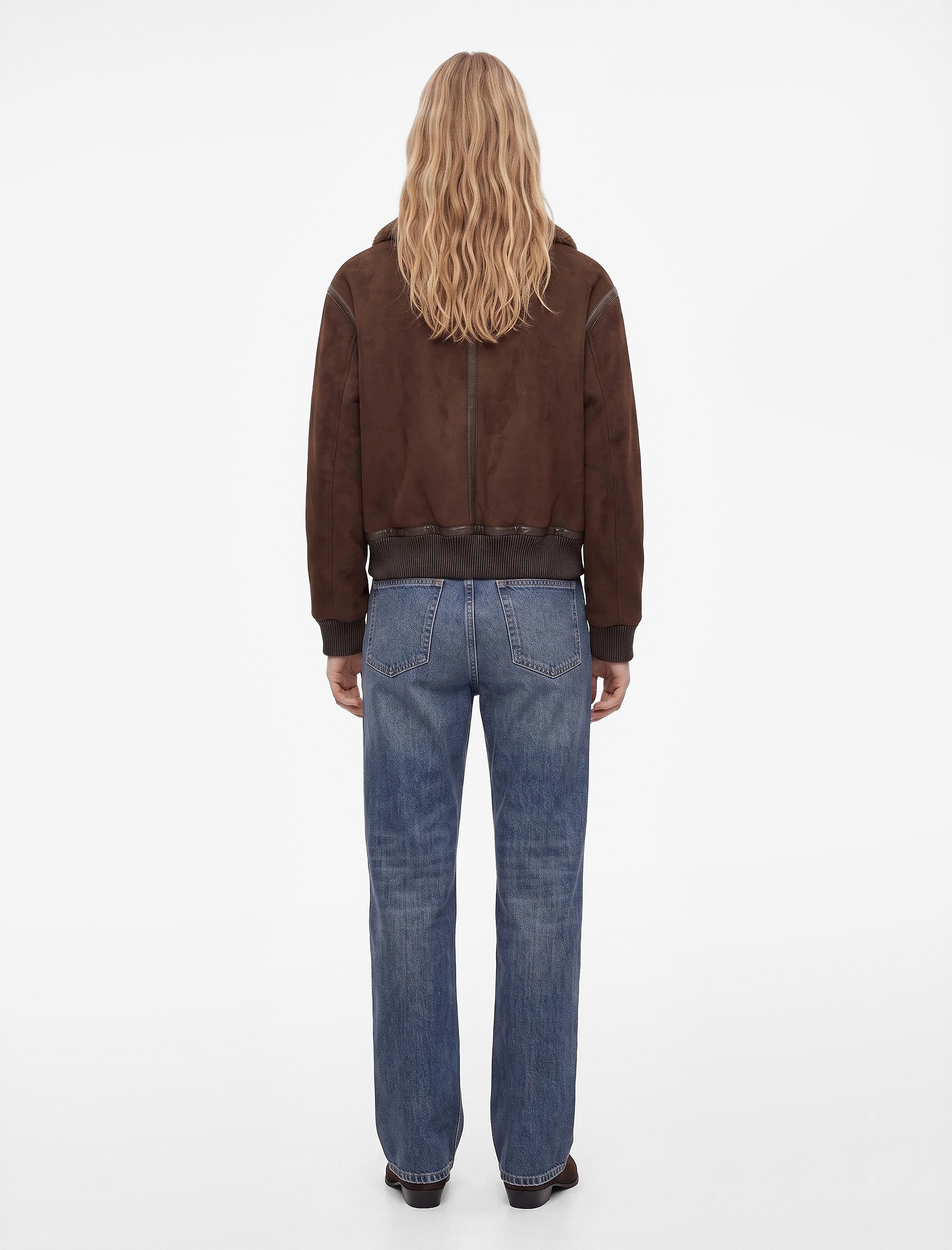   Cepli Fermuarlı Crop Suni Deri Biker Ceket