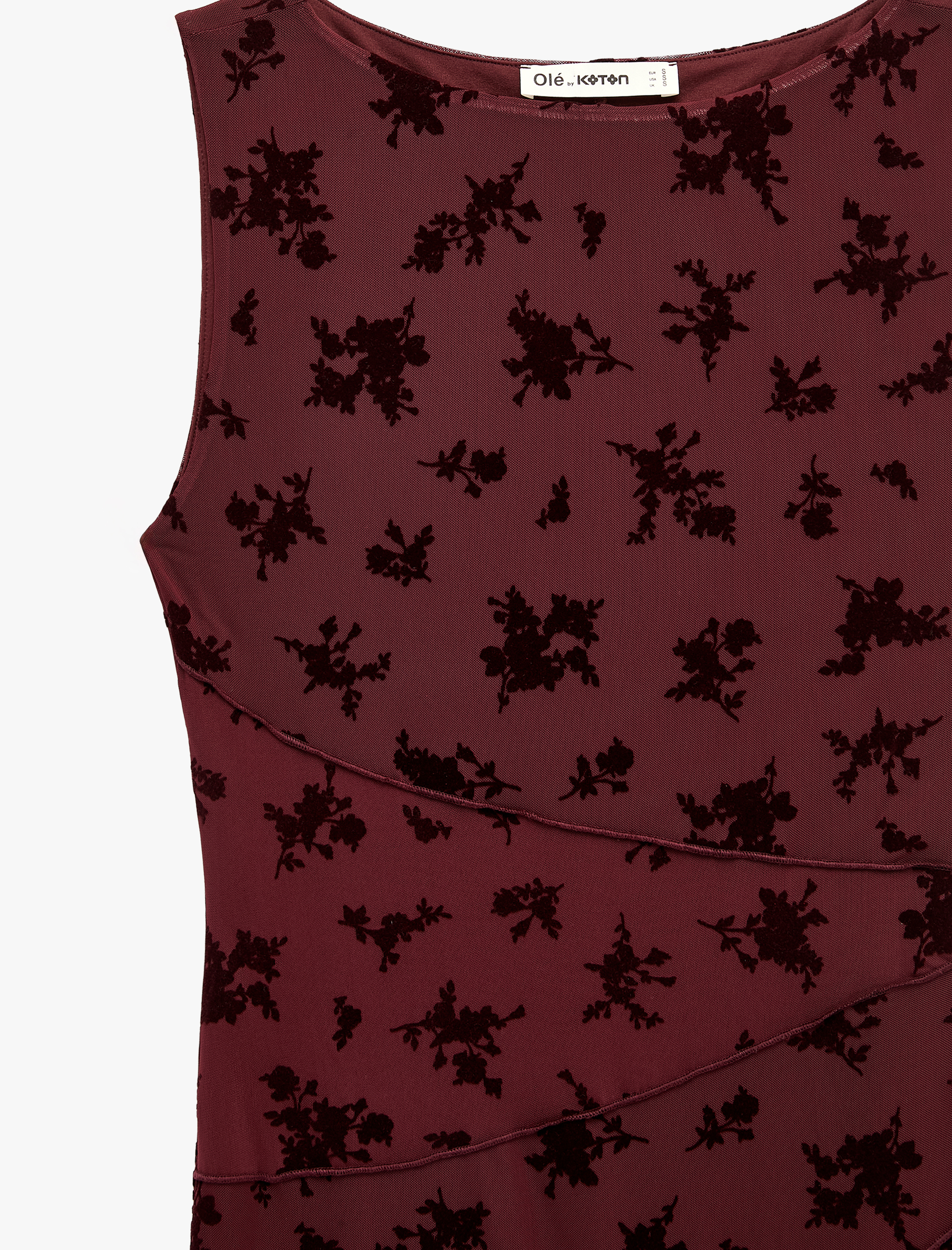   Kayık Yaka Kolsuz Slim Fit Tül Elbise