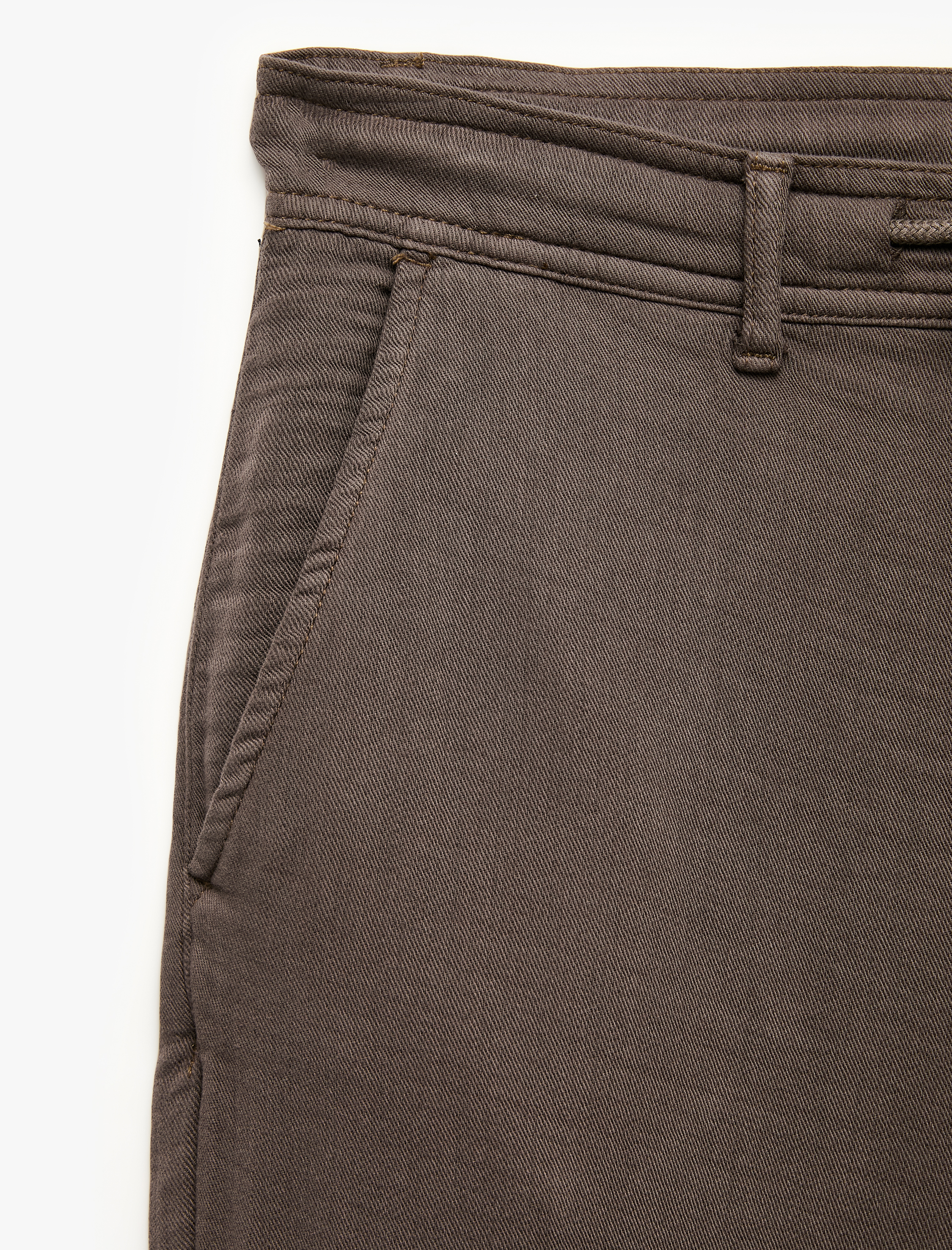   Beli Bağcıklı Düğmeli Cepli Regular Fit Pamuklu Chino Müslin Pantolon