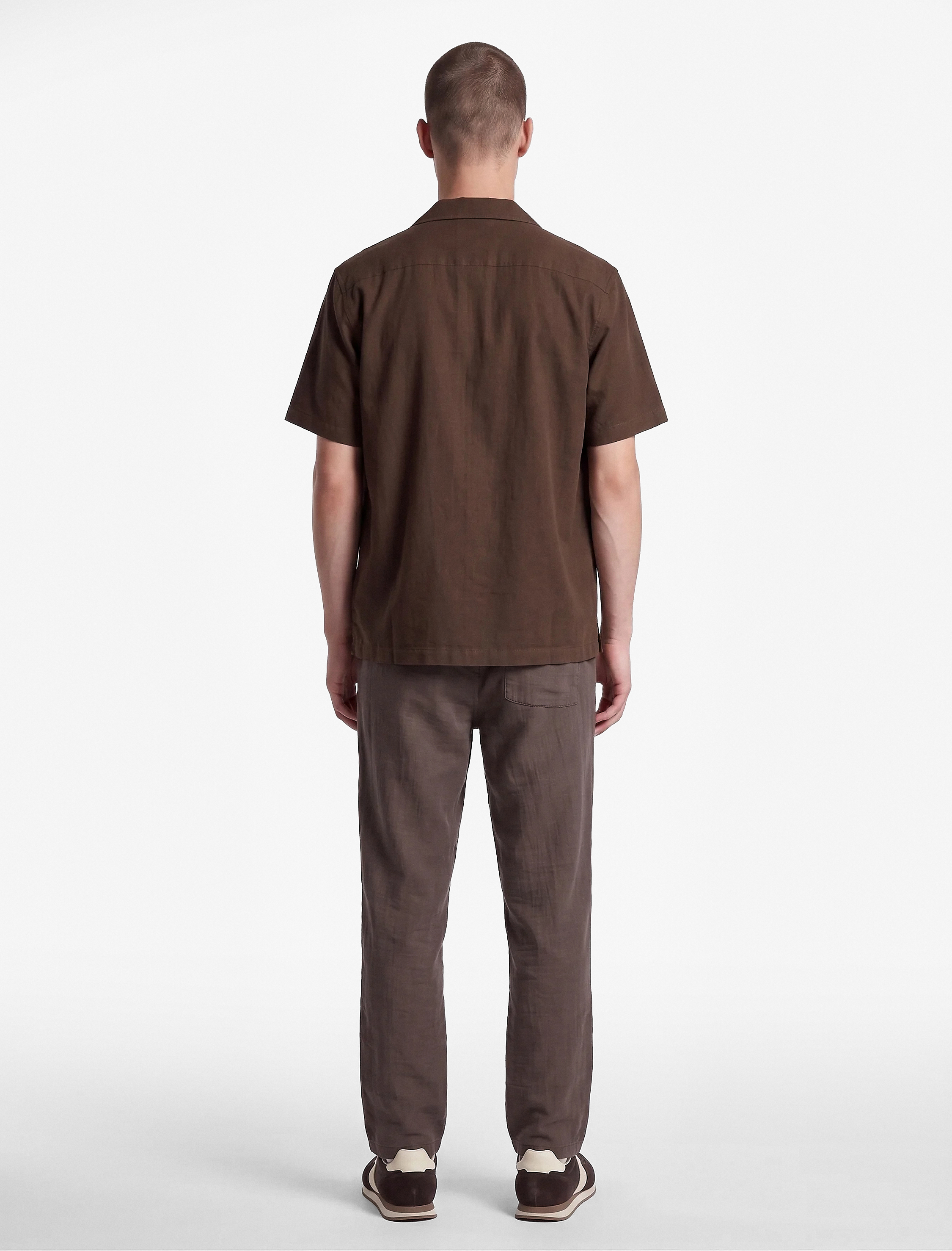   Beli Bağcıklı Düğmeli Cepli Regular Fit Pamuklu Chino Müslin Pantolon