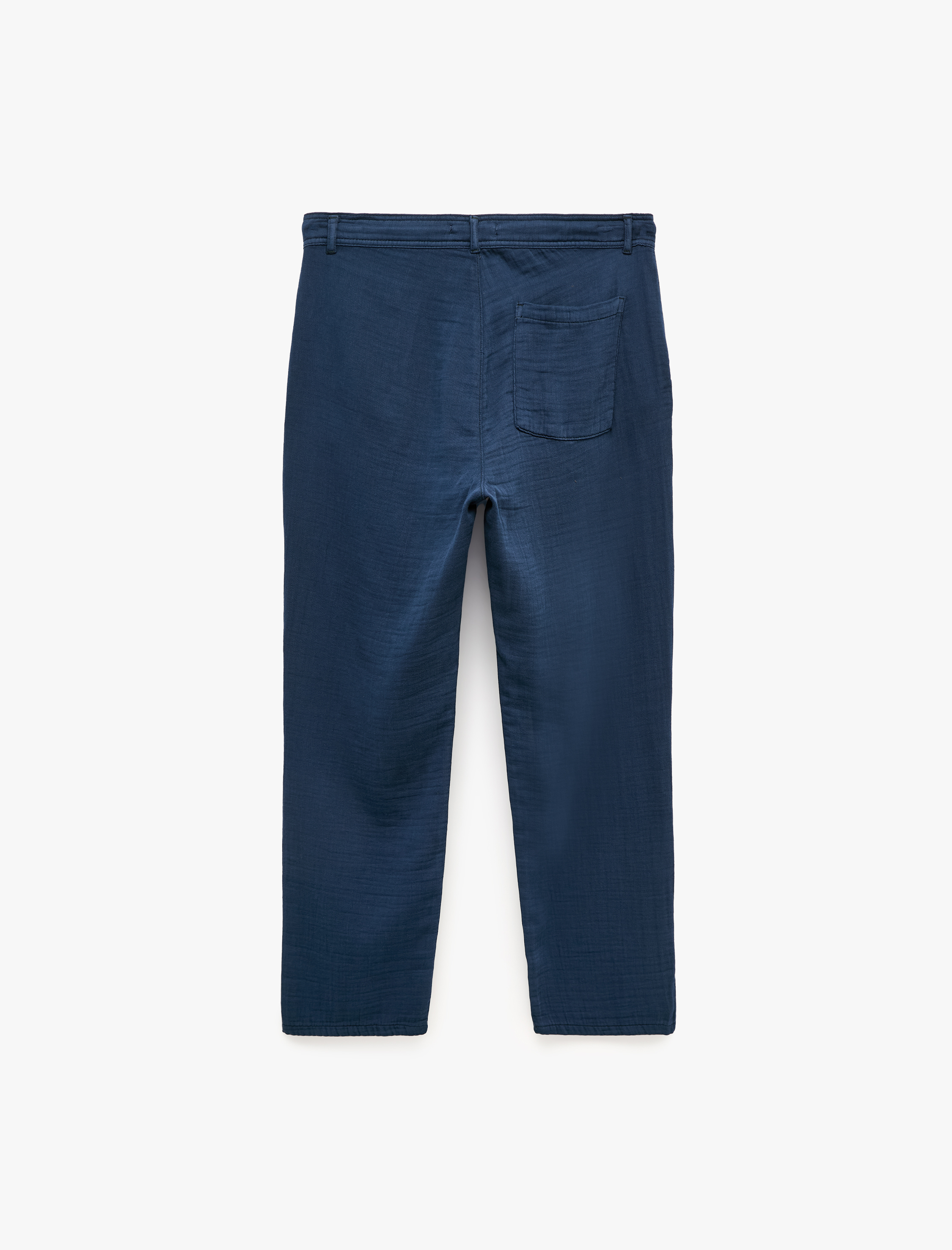   Beli Bağcıklı Düğmeli Cepli Regular Fit Pamuklu Chino Müslin Pantolon
