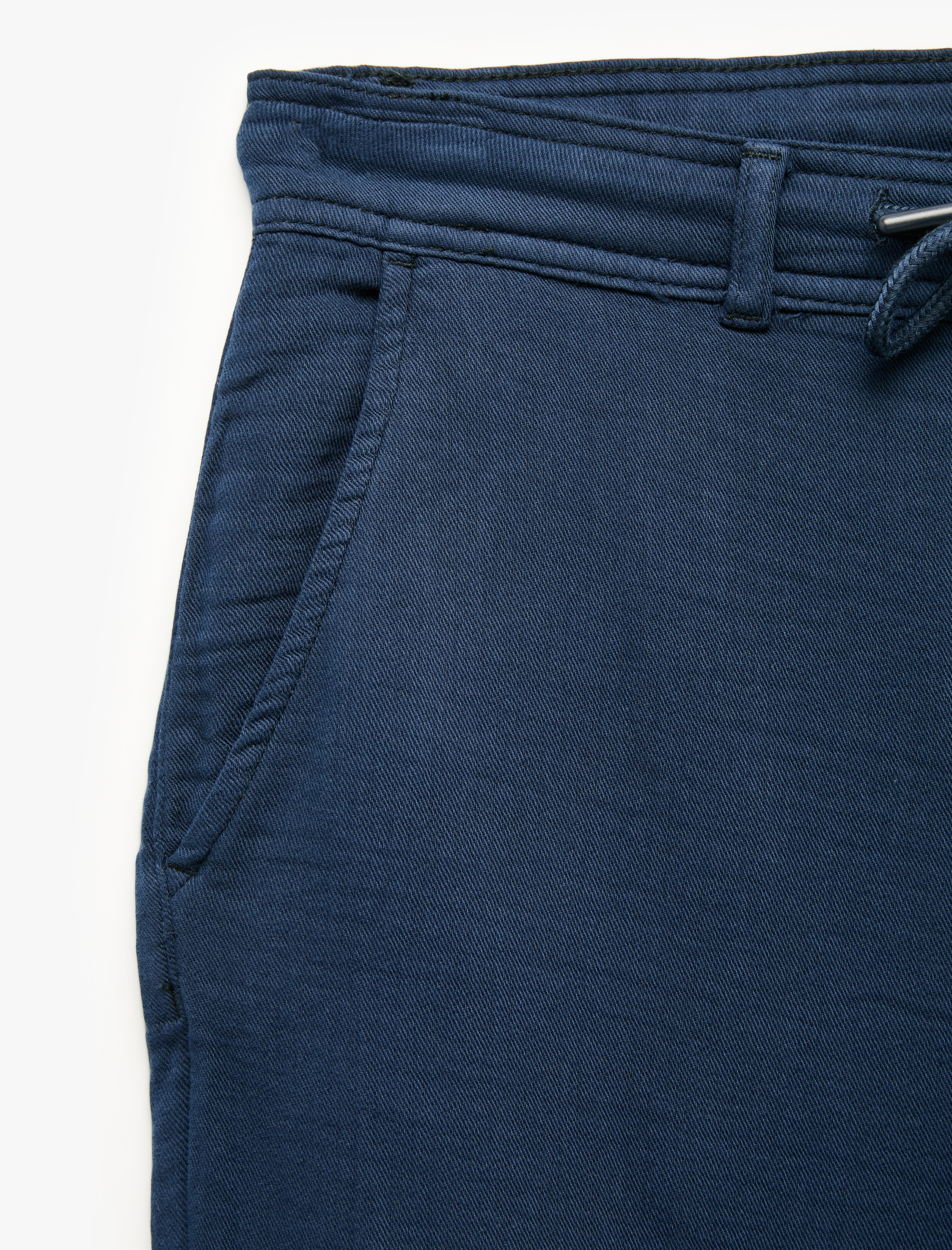   Beli Bağcıklı Düğmeli Cepli Regular Fit Pamuklu Chino Müslin Pantolon