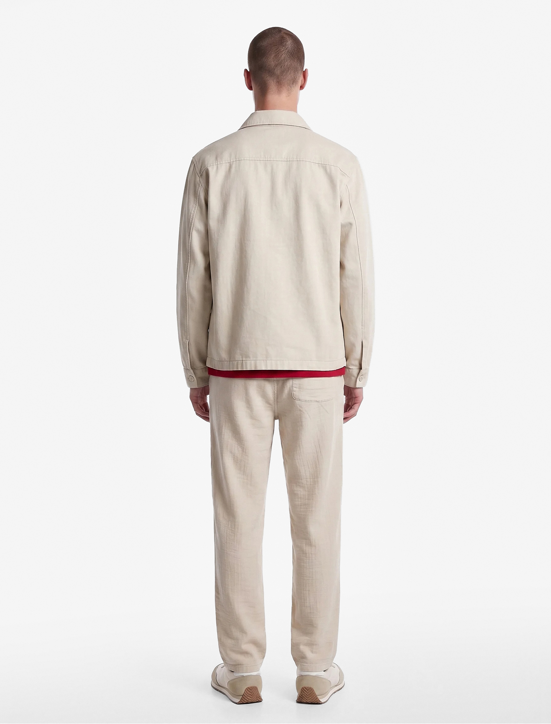   Beli Bağcıklı Düğmeli Cepli Regular Fit Pamuklu Chino Müslin Pantolon