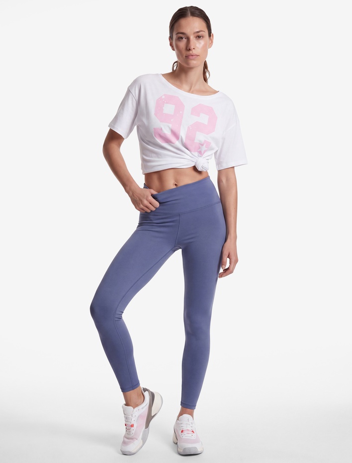  Yüksek Bel Dikiş Detaylı Skinny Fit Spor Tayt