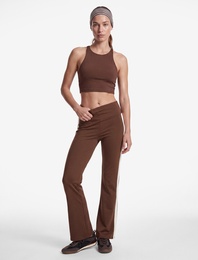 Şerit Detaylı Normal Bel Slim Fit İspanyol Paça Spor Tayt