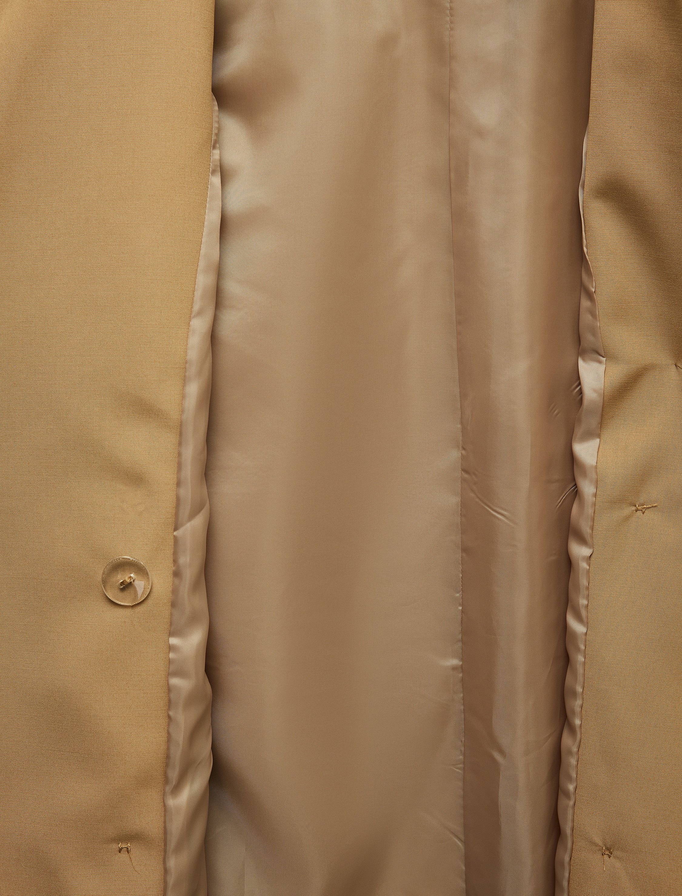   Uzun Kollu Kemerli Çift Cepli Oversize Gabardin Kruvaze Trençkot