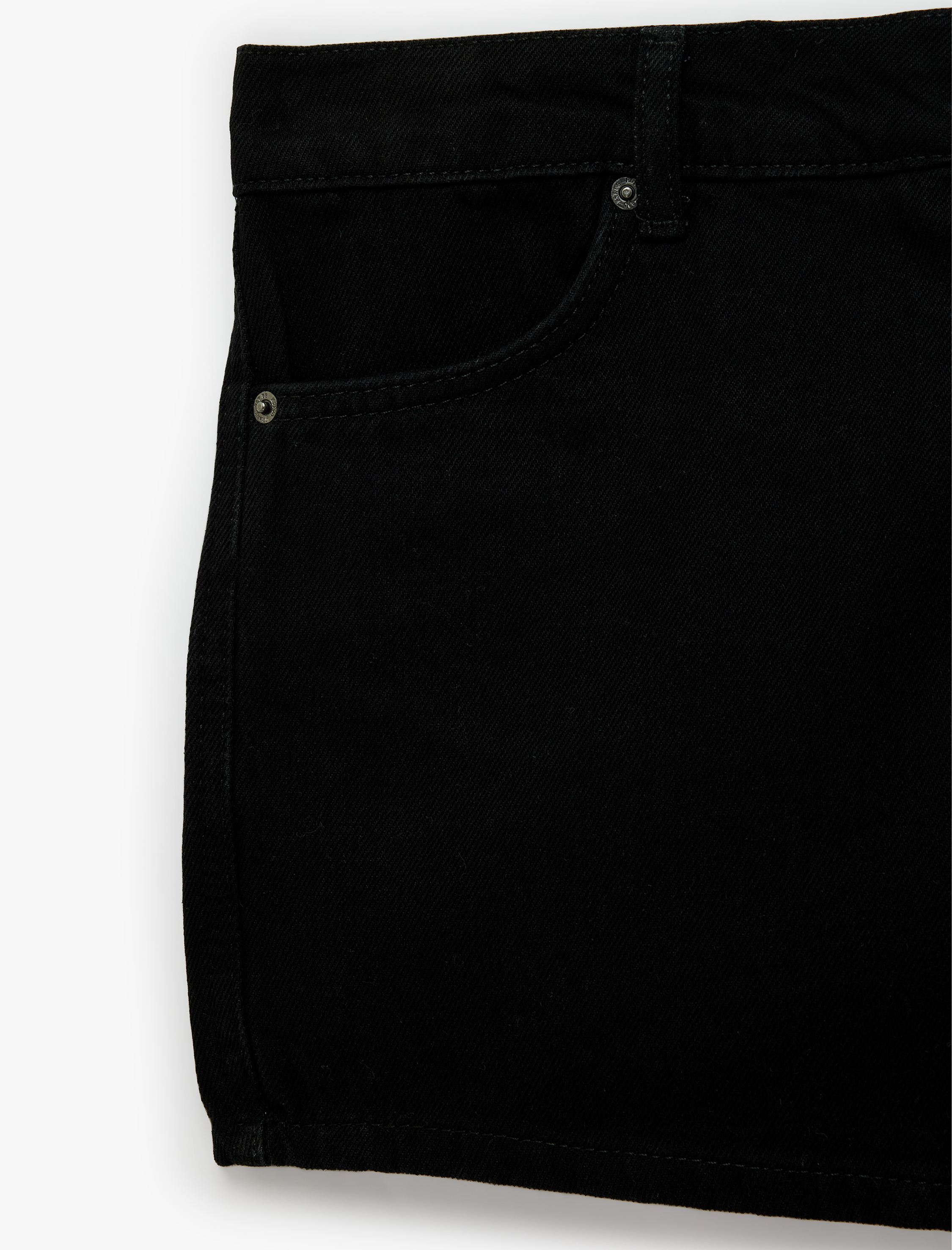   Pamuklu Rahat Kalıp Cepli Denim Şort Etek