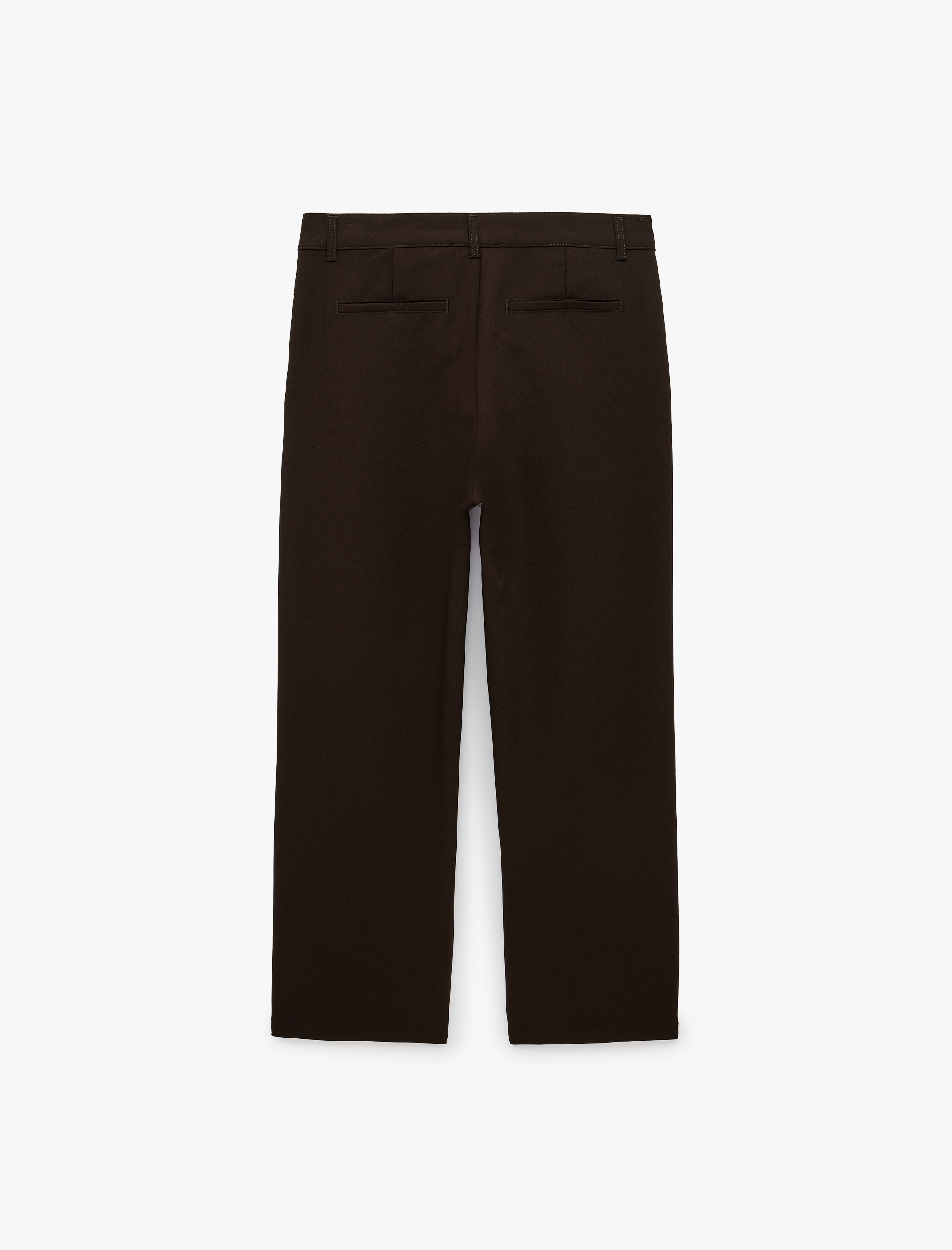   Regular Fit Cepli Viskon Karışımlı Pileli Kumaş Pantolon