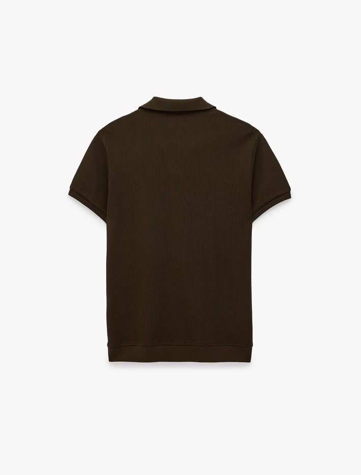  Regular Fit Kısa Kollu Pamuklu Polo Yaka Tişört