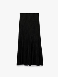 Normal Bel Slim Fit Uzun Dantelli Etek