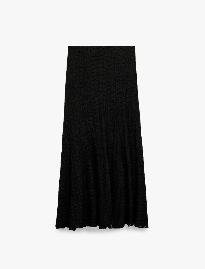  Normal Bel Slim Fit Uzun Dantelli Etek
