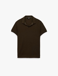 Regular Fit Kısa Kollu Pamuklu Polo Yaka Tişört