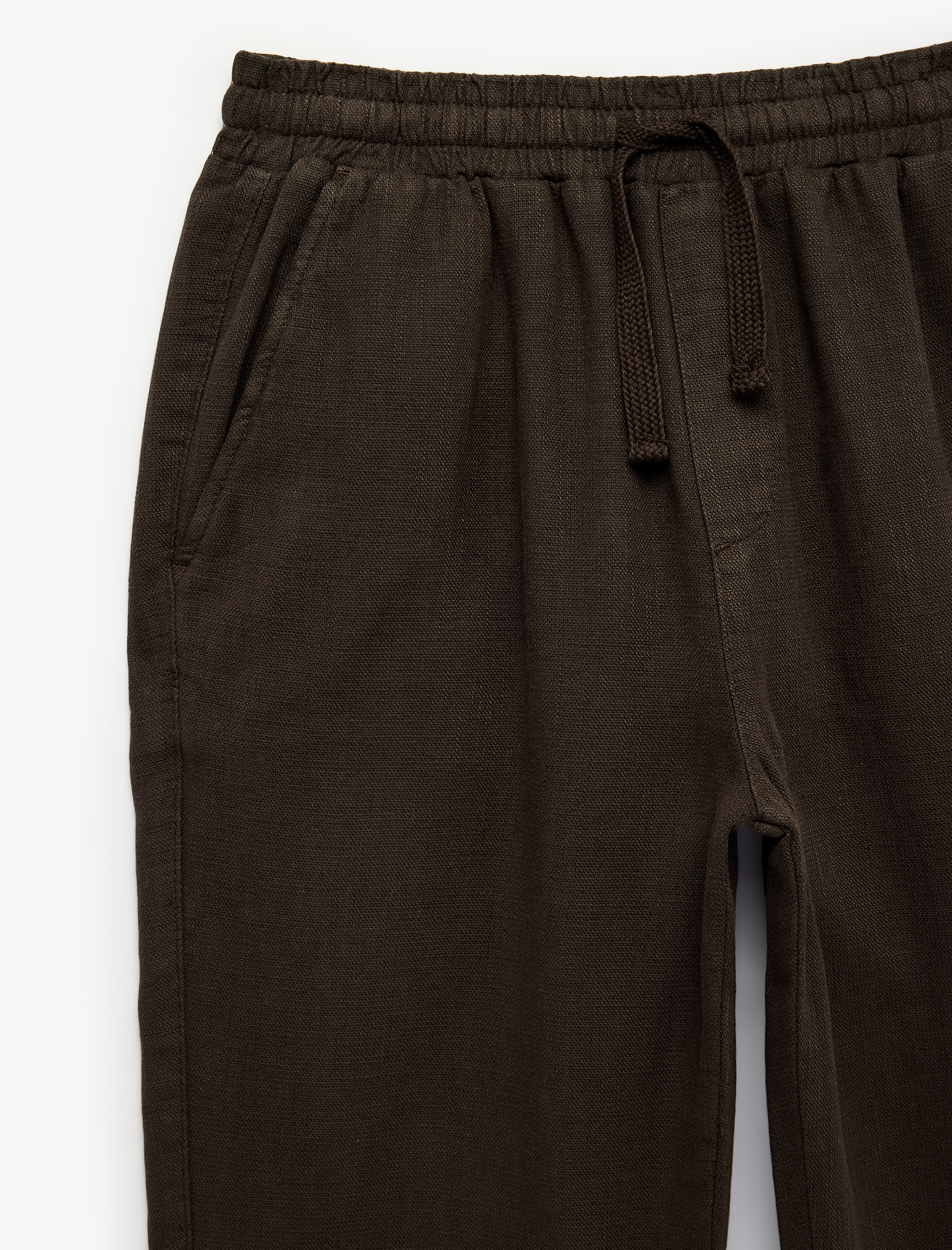   Regular Fit Pamuklu Cepli Beli Bağcıklı Lastikli Pantolon