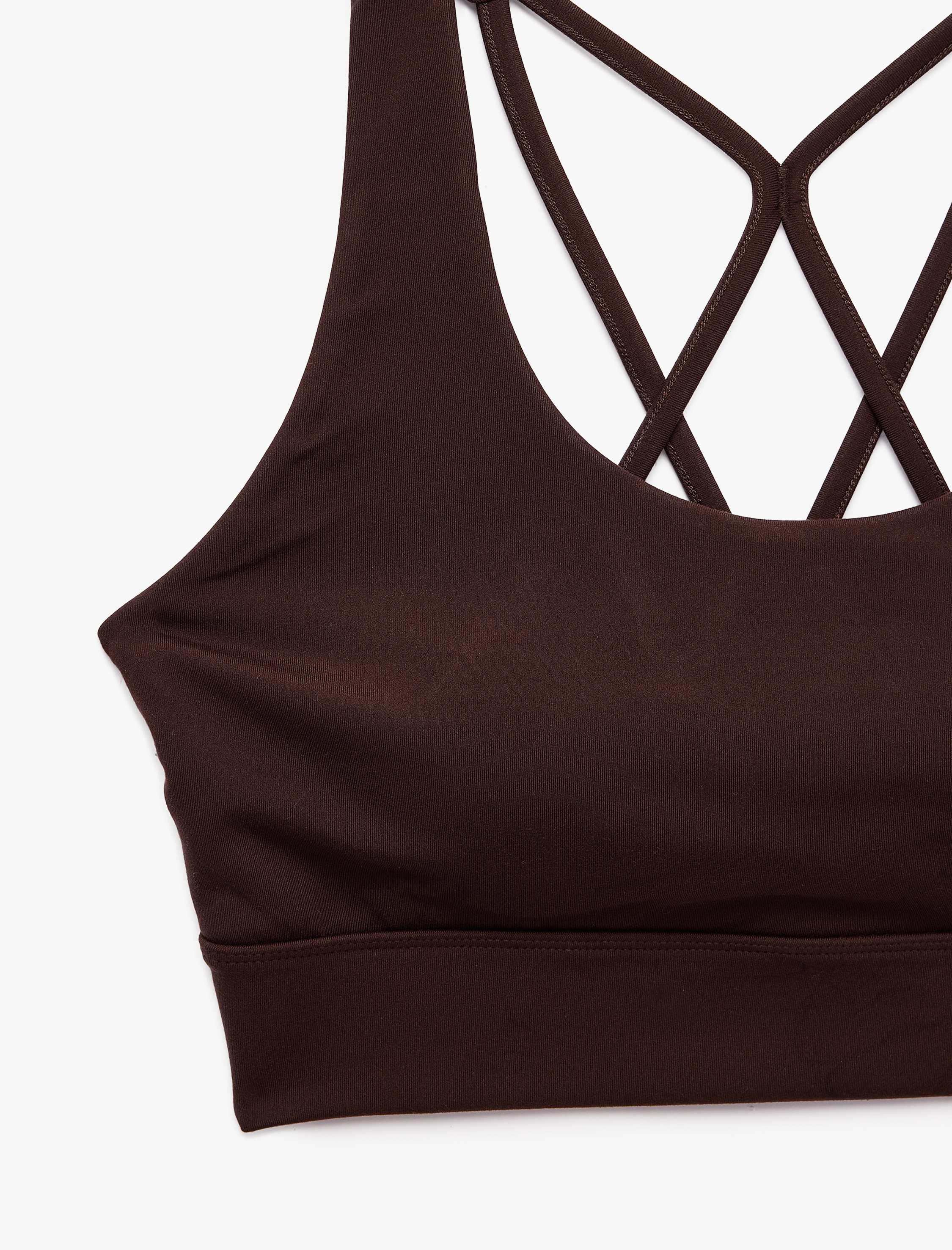   Slim Fit U Yaka Kolsuz Sırt Detaylı Kaplı Sporcu Sütyeni