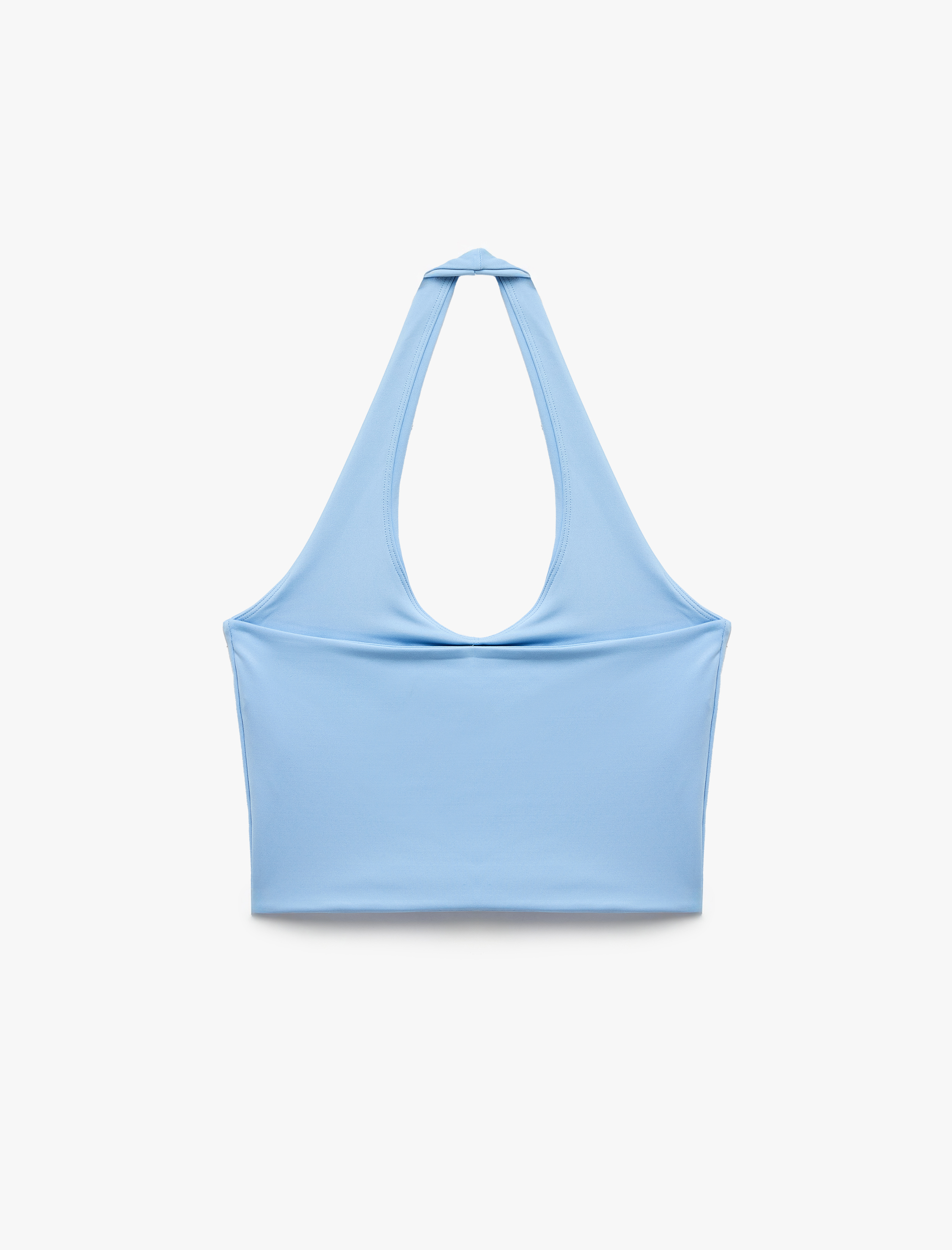   Slim Fit Kaplı Halter Yaka Kolsuz Spor Atlet