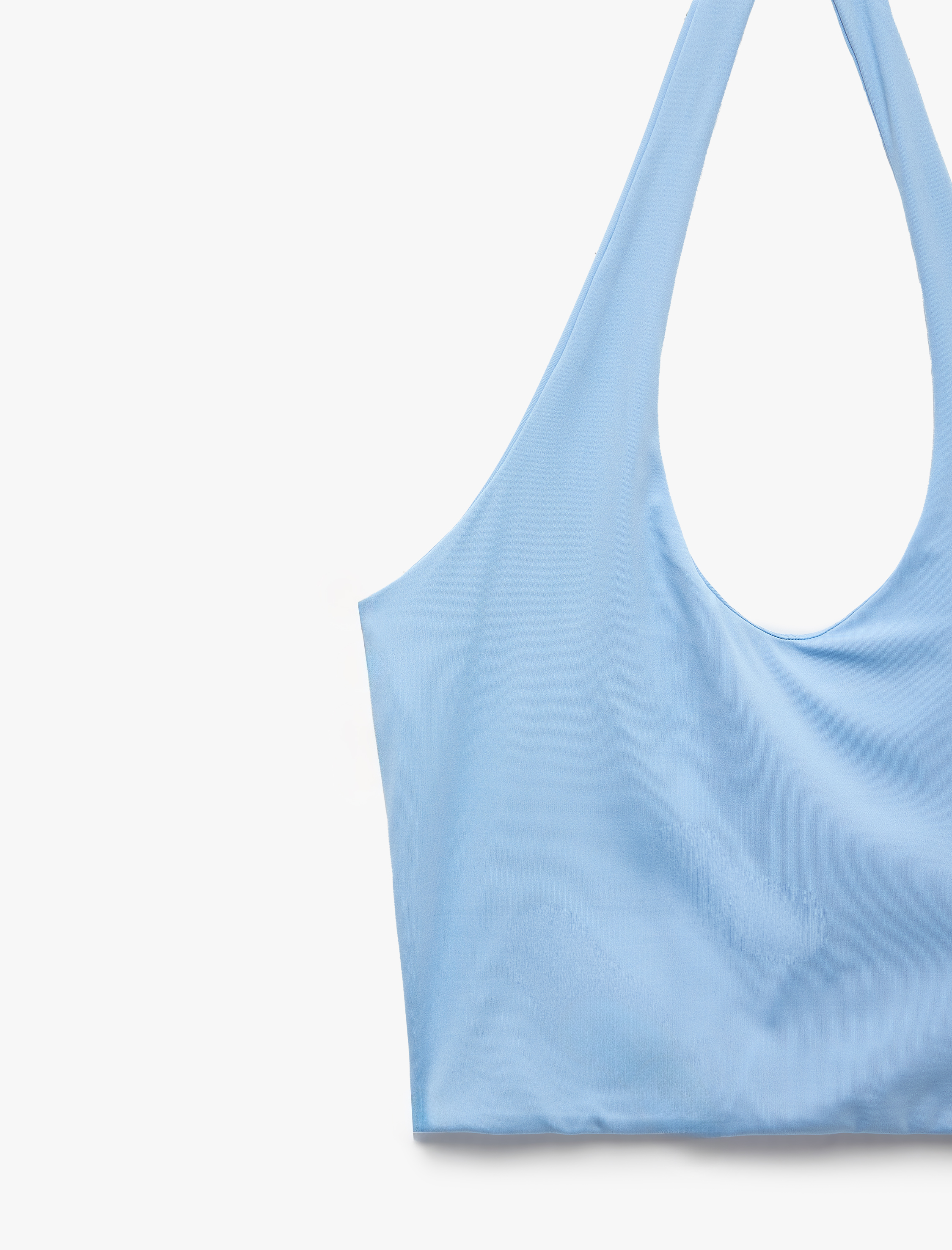   Slim Fit Kaplı Halter Yaka Kolsuz Spor Atlet