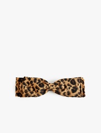 Leopar Desenli Fiyonk Toka Klipsli
