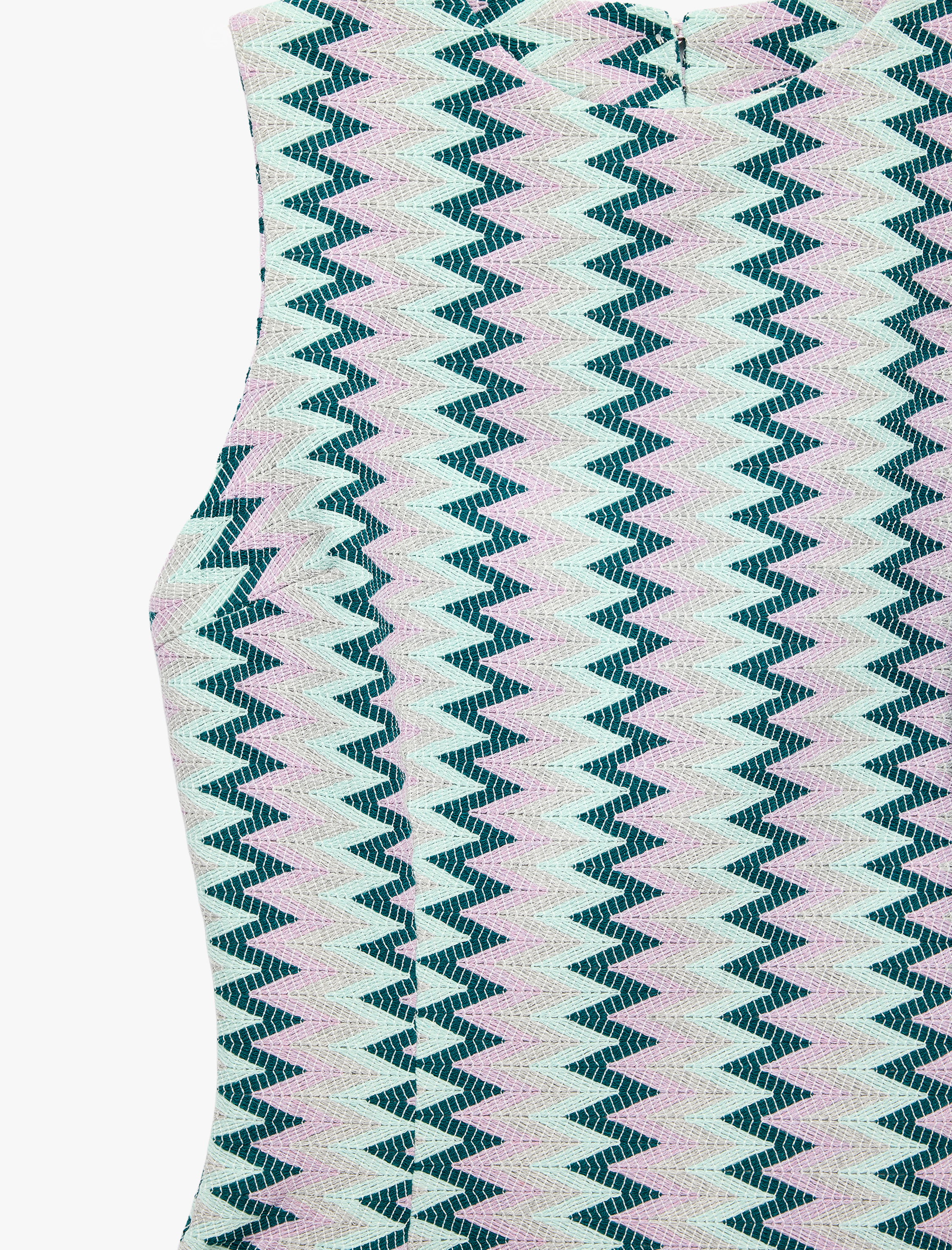   Slim Fit Kolsuz Bisiklet Yaka Geometrik Desenli Bodycon Mini Elbise