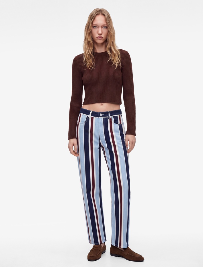  Bisiklet Yaka Uzun Kollu Slim Fit Basic Crop Triko Kazak