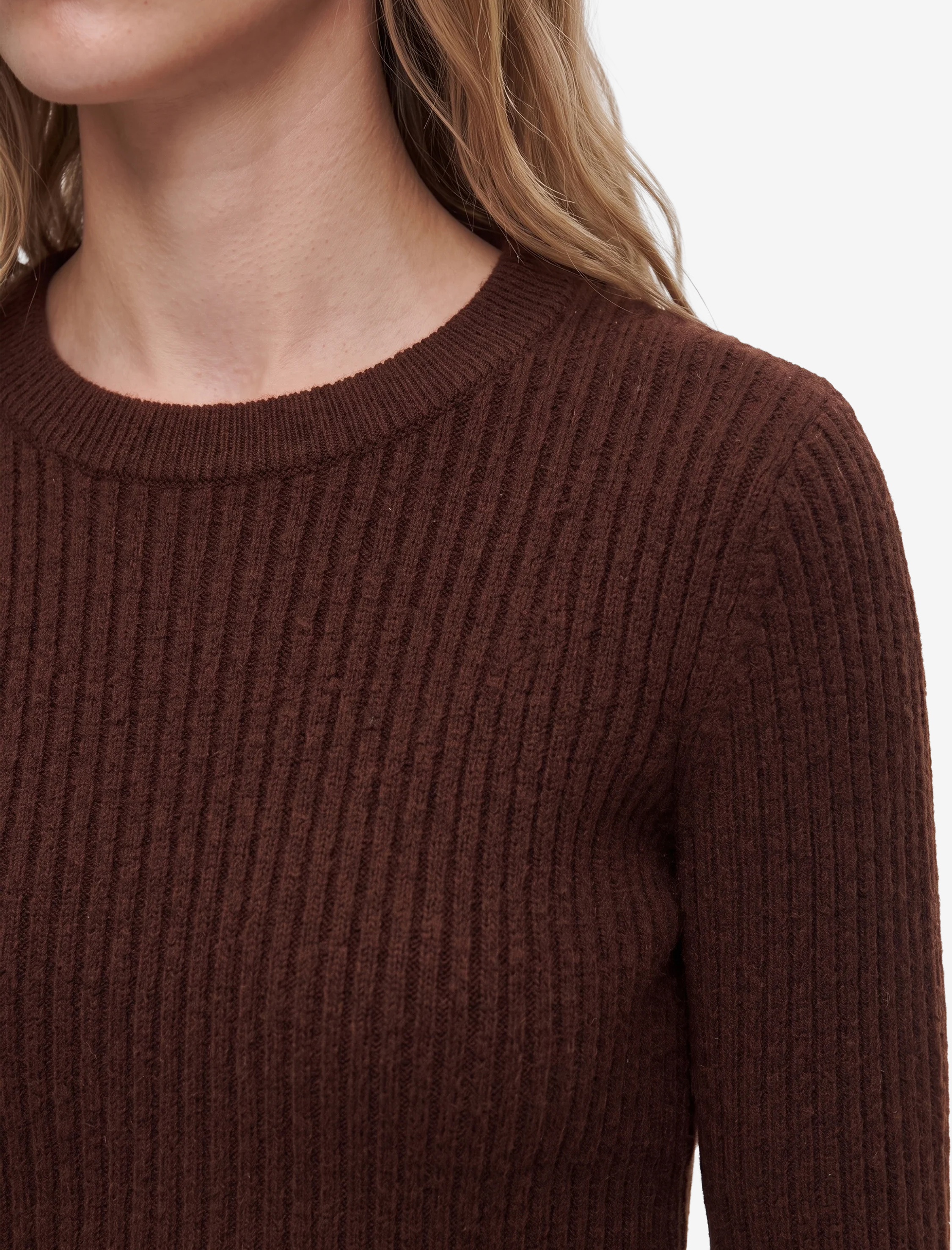   Bisiklet Yaka Uzun Kollu Slim Fit Basic Crop Triko Kazak