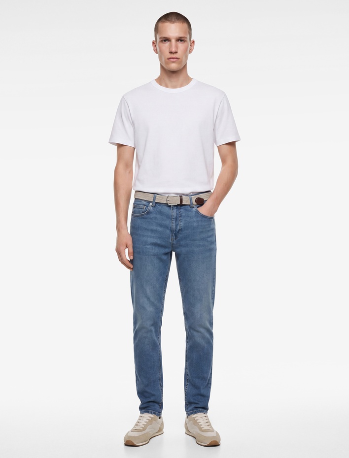  Normal Bel Cepli Pamuklu Slim Fit Jean Pantolon - Brad Jean