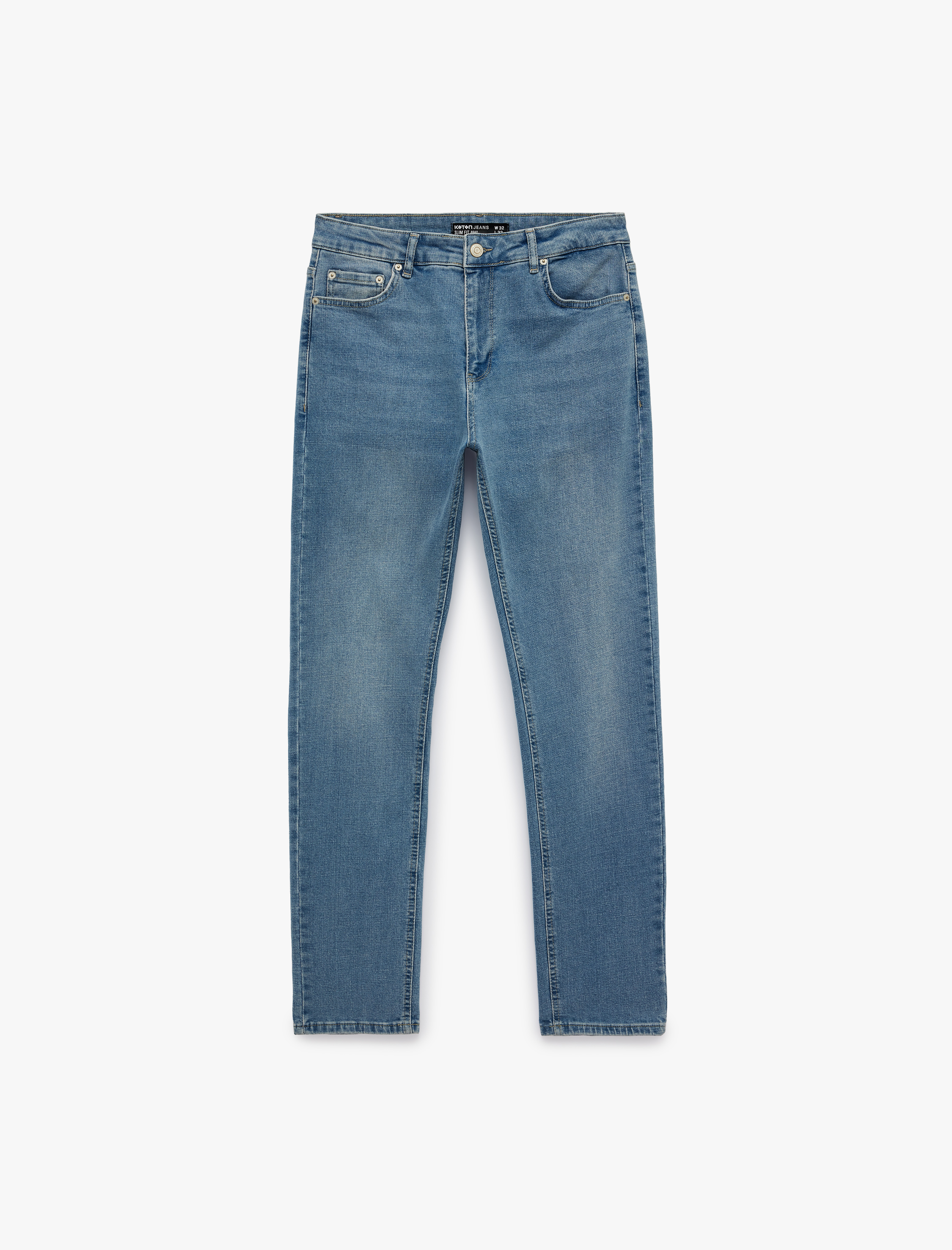   Normal Bel Cepli Pamuklu Slim Fit Jean Pantolon - Brad Jean