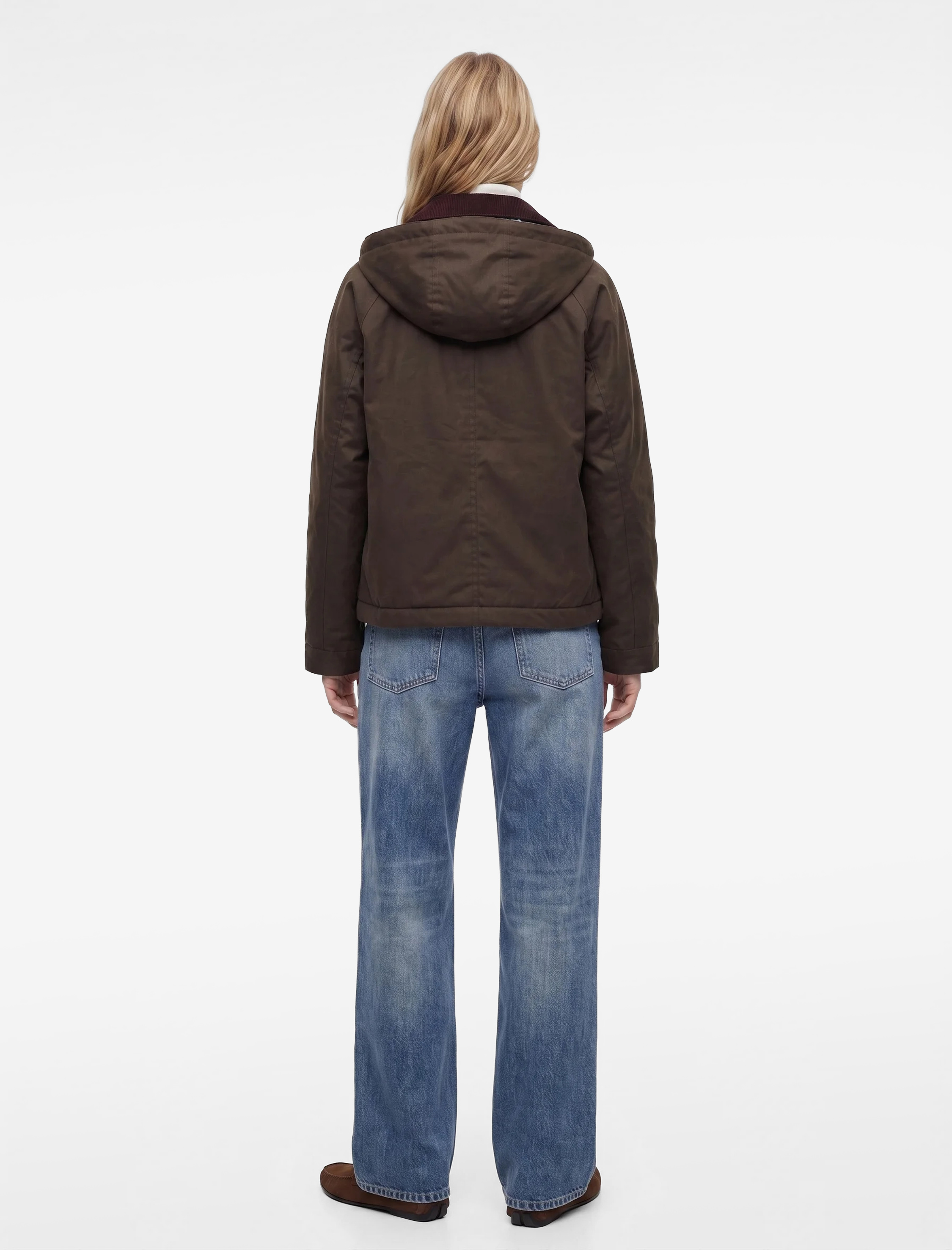   Çıkarılabilir Kapüşonlu Fermuarlı Cepli Gabardin Anorak Ceket