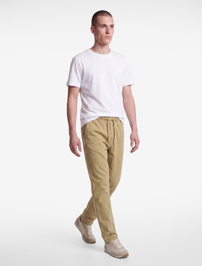  Regular Fit Pamuklu Beli Bağcıklı Jean Pantolon