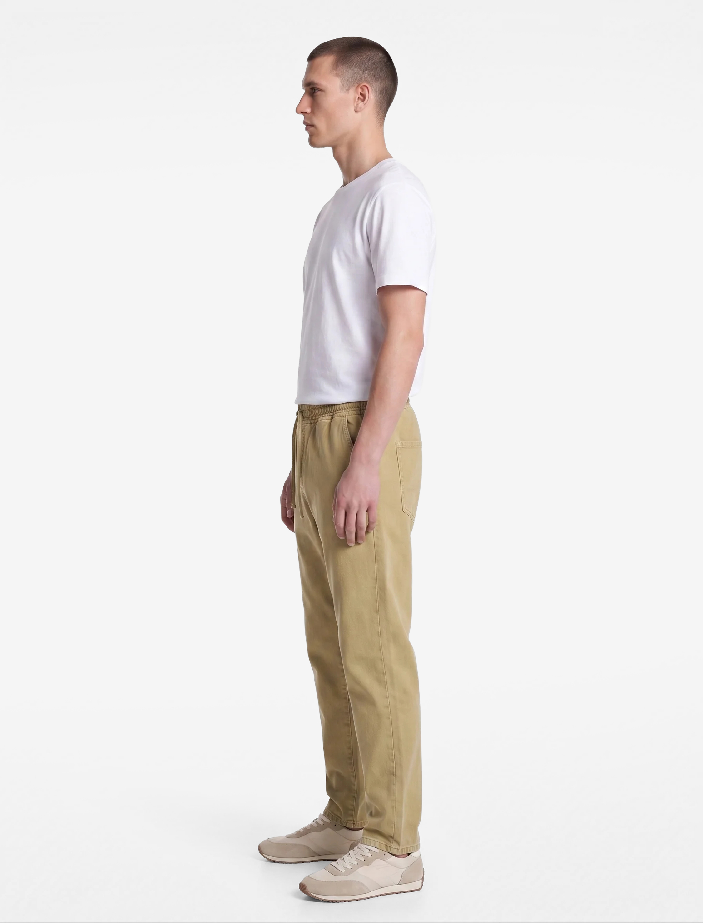 Koton Regular Fit Pamuklu Beli Bağcıklı Jean Pantolon görsel 3