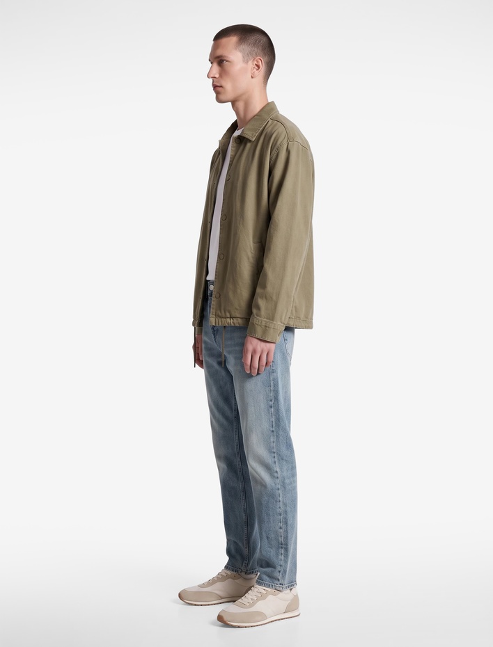 Pamuklu Normal Bel Cepli Düz Paça Denim Pantolon - Tapered Jeans