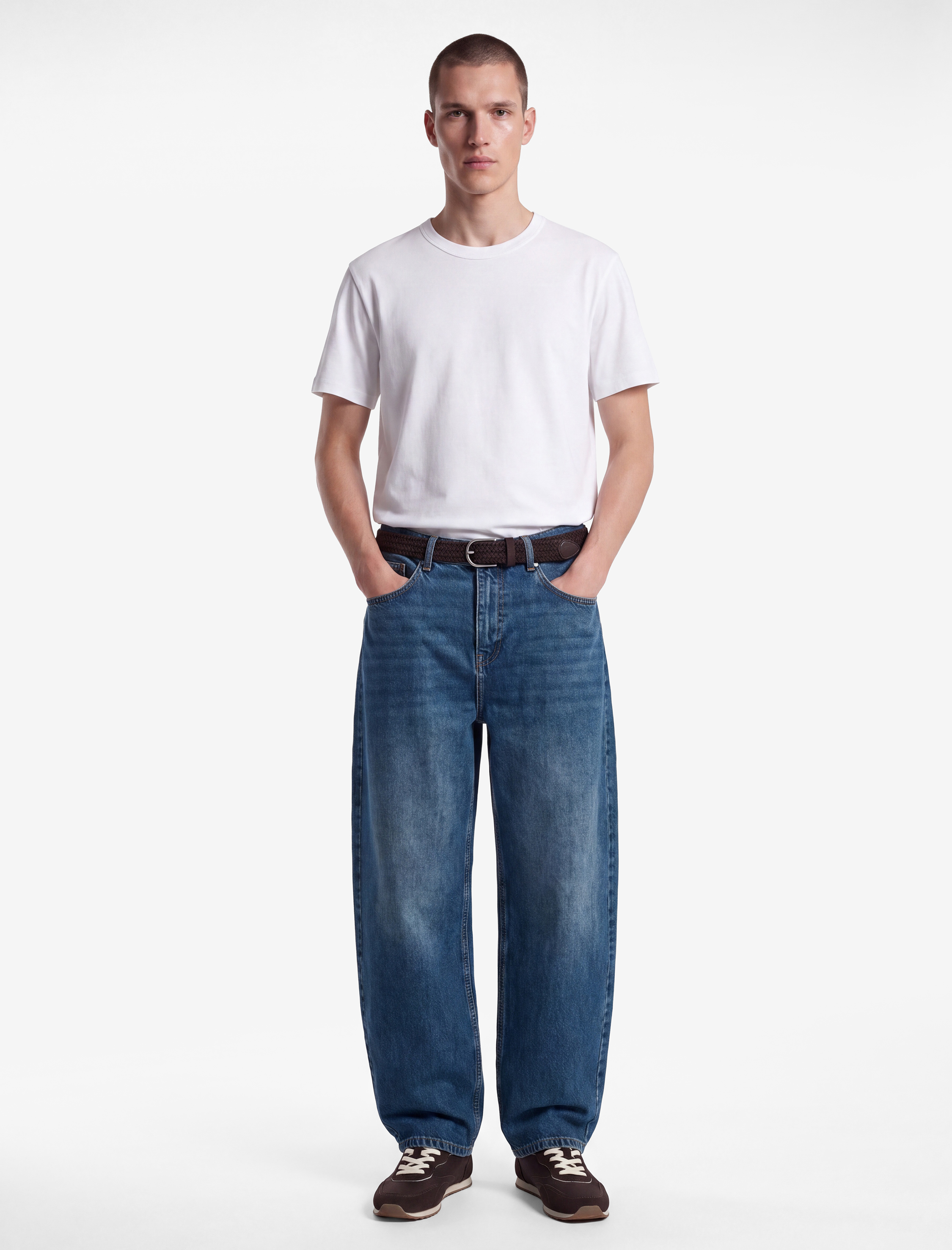 Koton Rahat Kalıp Normal Bel Beş Cepli Pamuklu Barrel Denim Pantolon - Barrel Jeans