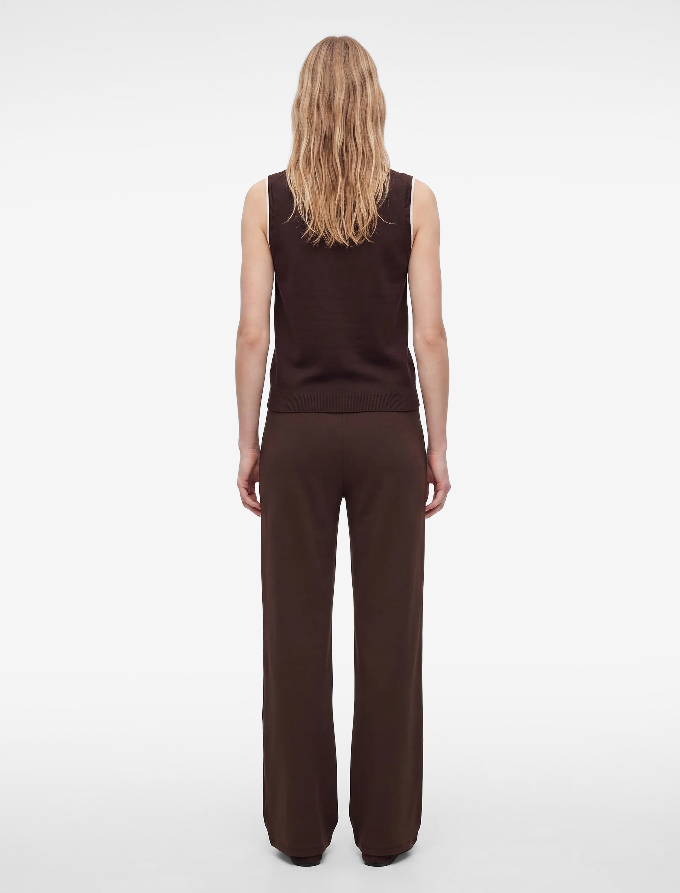 Koton Viskon Regular Fit Normal Bel Geniş Paça Pantolon görsel 4