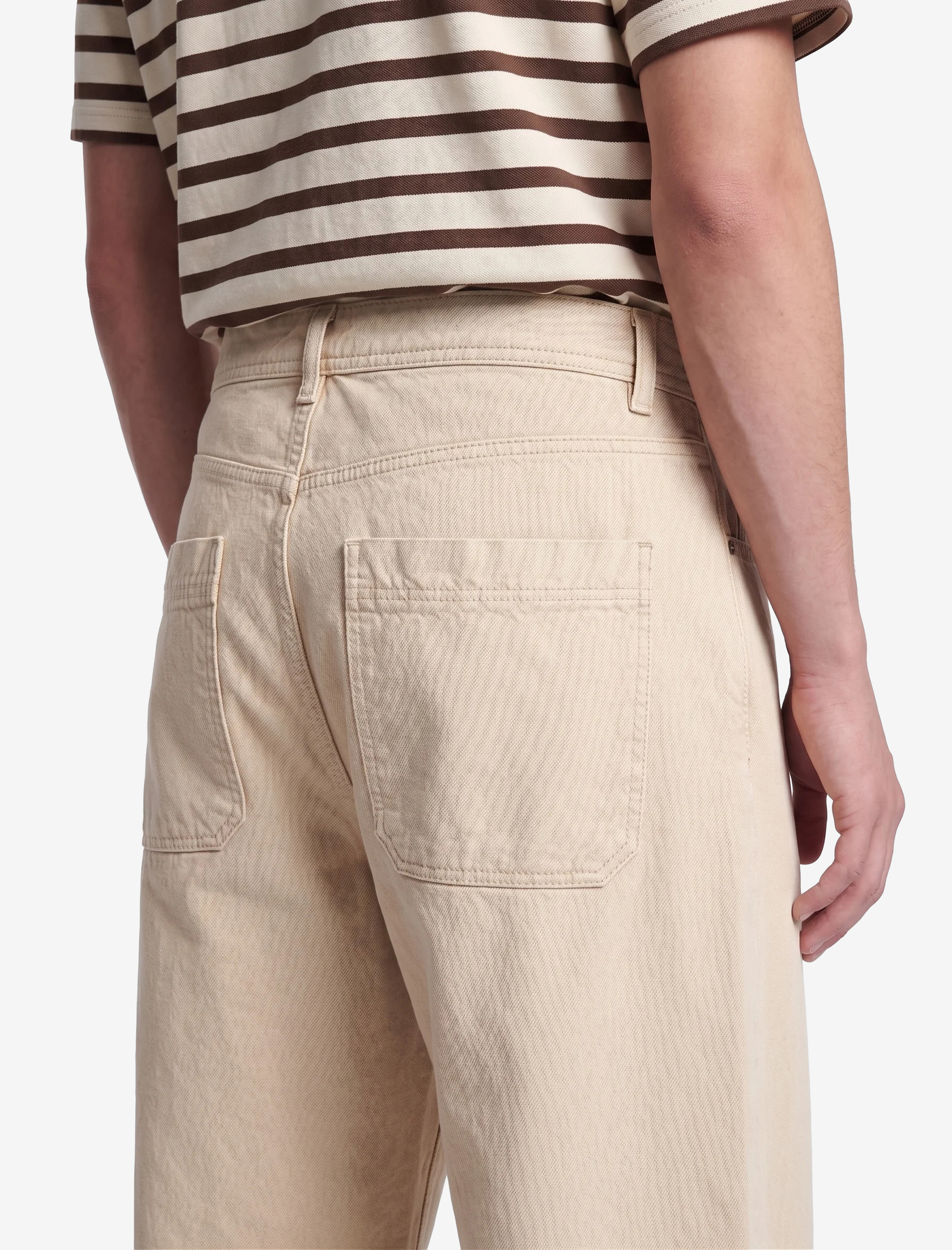 Koton Pamuklu Rahat Kalıp Normal Bel Cepli Barrel Fit Jean Pantolon görsel 4