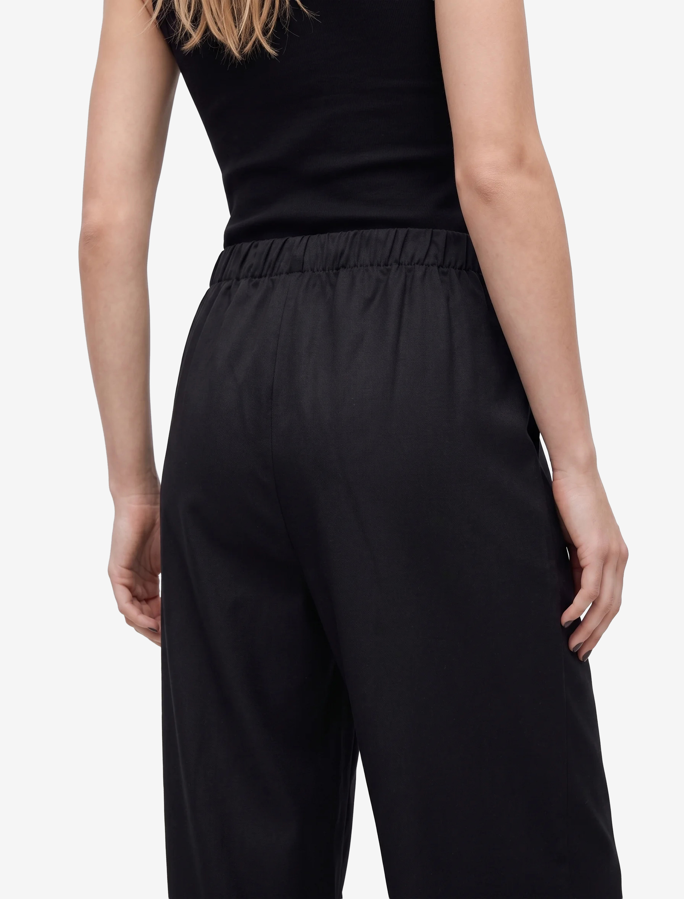 Koton Beli Lastikli Cepli Rahat Kalıp Gabardin Balon Pantolon görsel 5