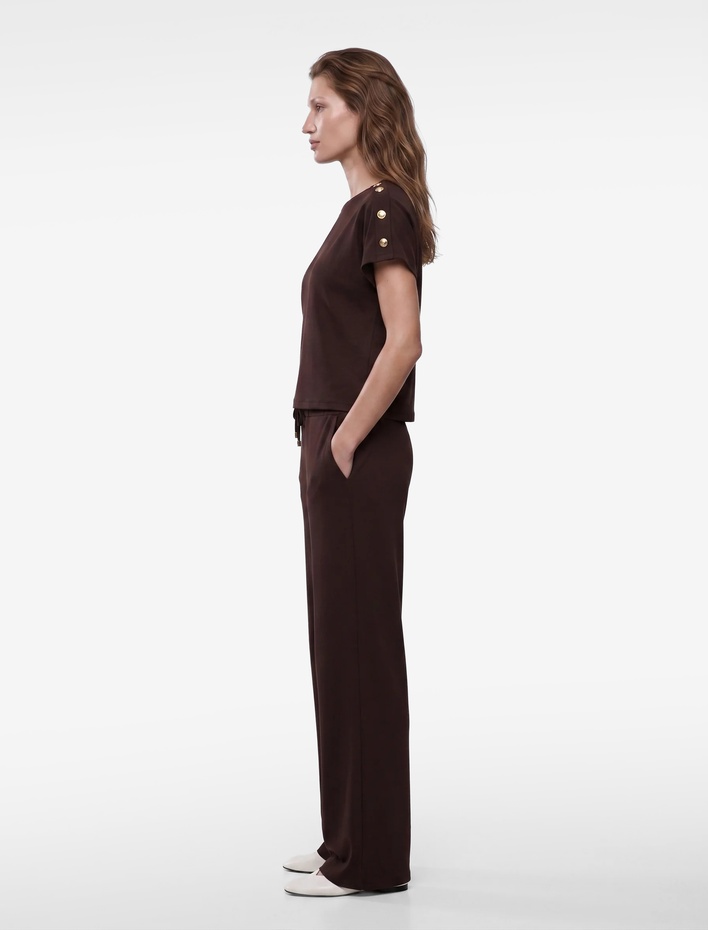  Beli Bağcıklı Standart Bel Straight Fit Pantolon