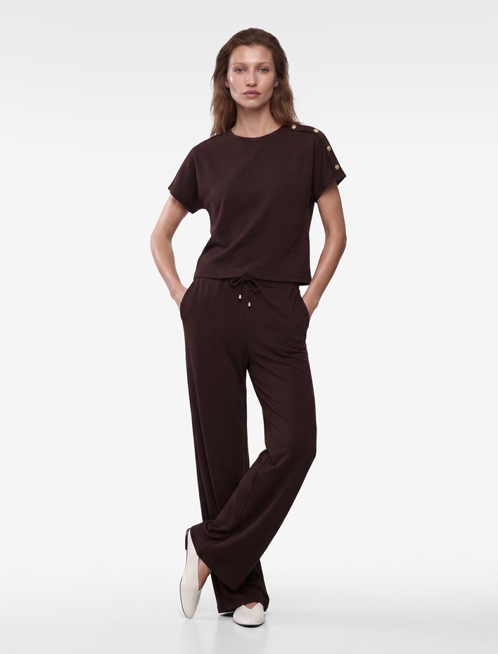  Beli Bağcıklı Standart Bel Straight Fit Pantolon