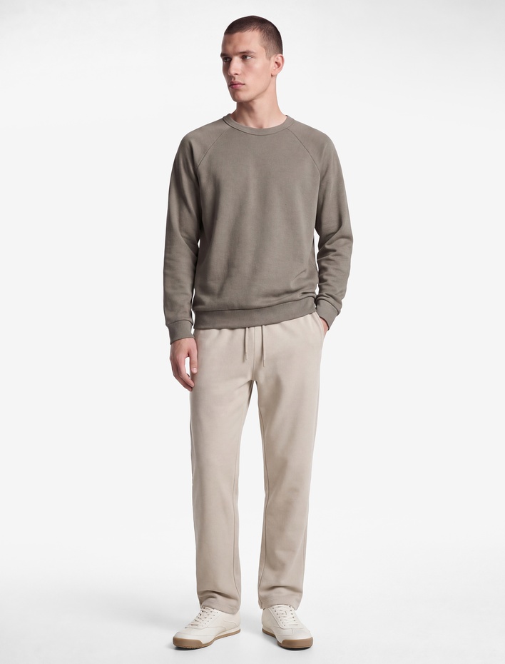  Pamuklu Reglan Kollu Bisiklet Yaka Basic Sweatshirt