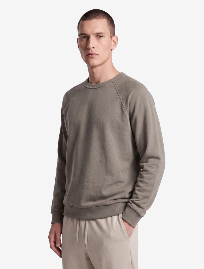  Pamuklu Reglan Kollu Bisiklet Yaka Basic Sweatshirt