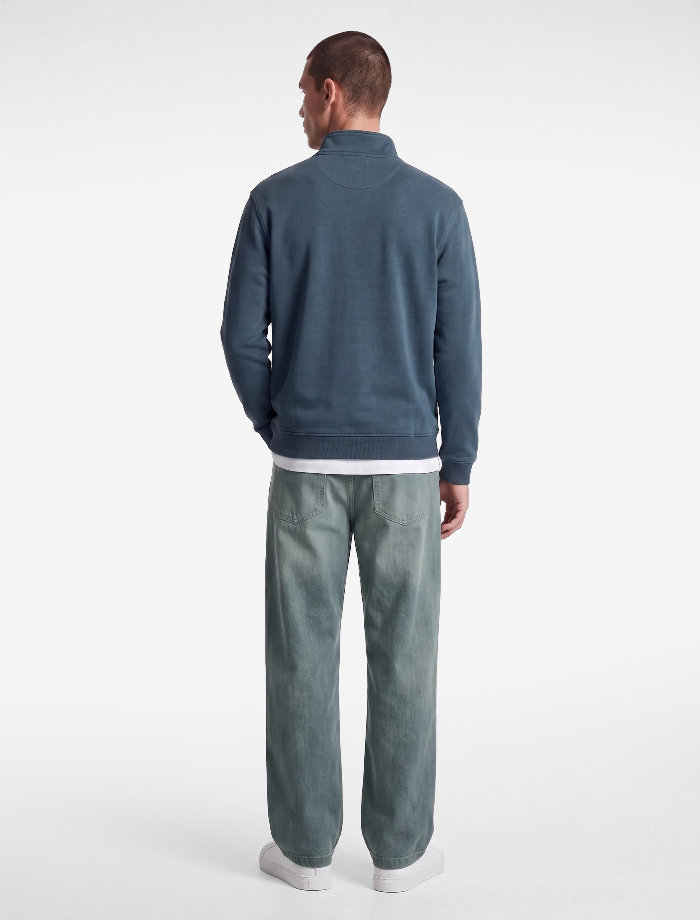 Koton Şardonlu Regular Fit Uzun Kollu Fermuarlı Yaka Sweatshirt görsel 4