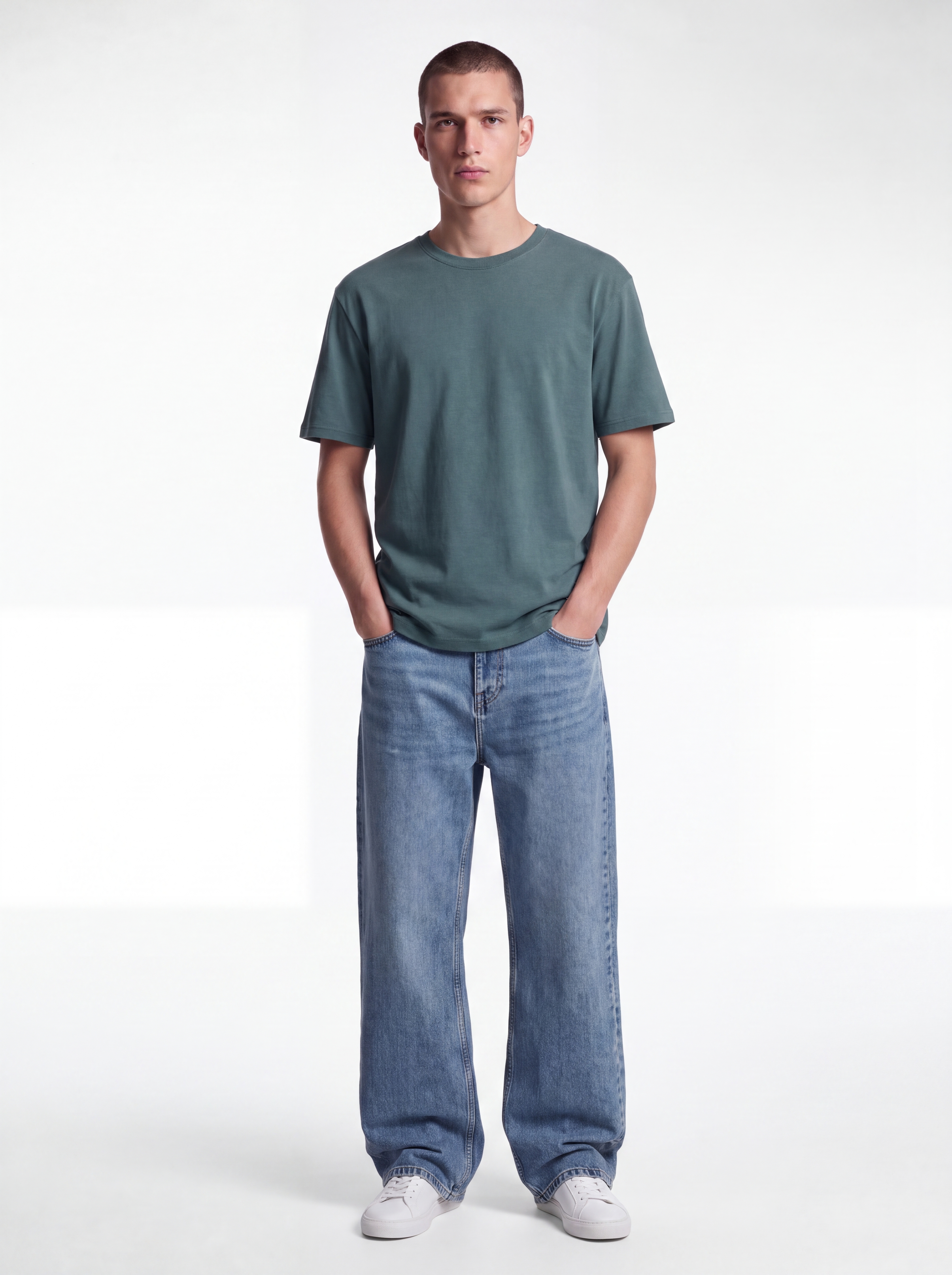 Koton Pamuklu Bisiklet Yaka Kısa Kollu Basic Oversize Tişört