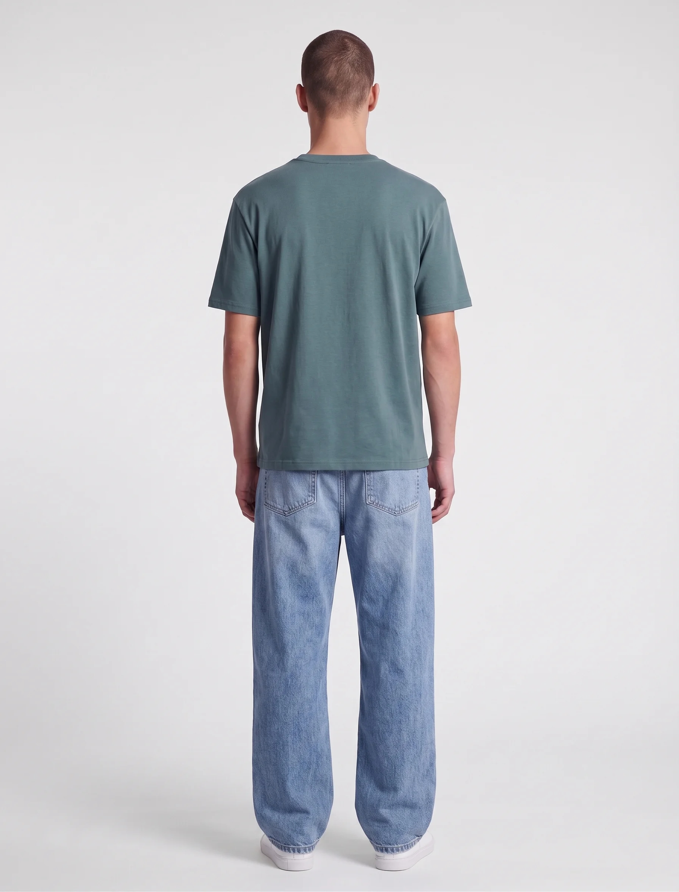Koton Pamuklu Bisiklet Yaka Kısa Kollu Basic Oversize Tişört görsel 3