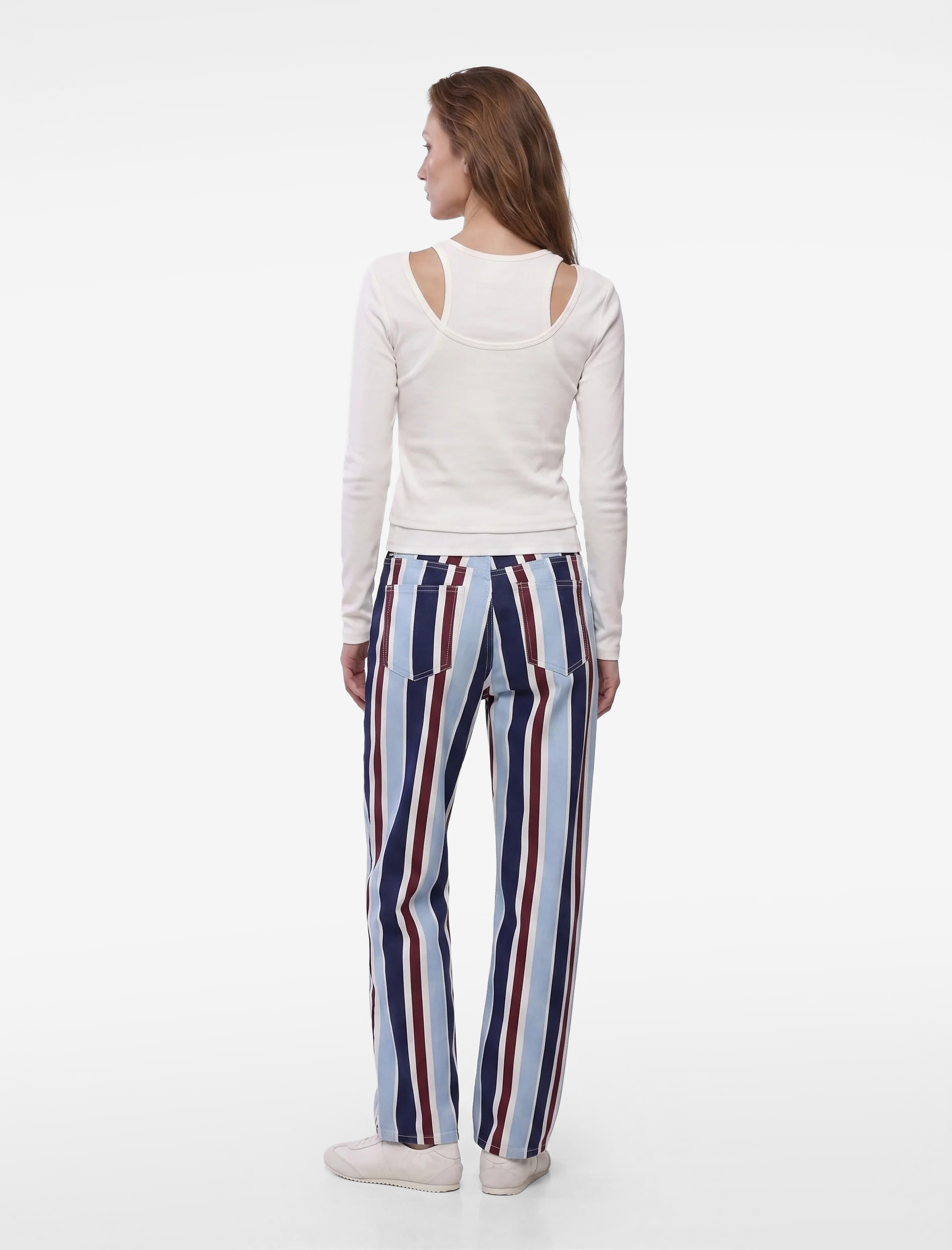 Koton Pamuklu Slim Fit Bisiklet Yaka Katmanlı Uzun Kollu Basic Kaşkorse Tişört görsel 3